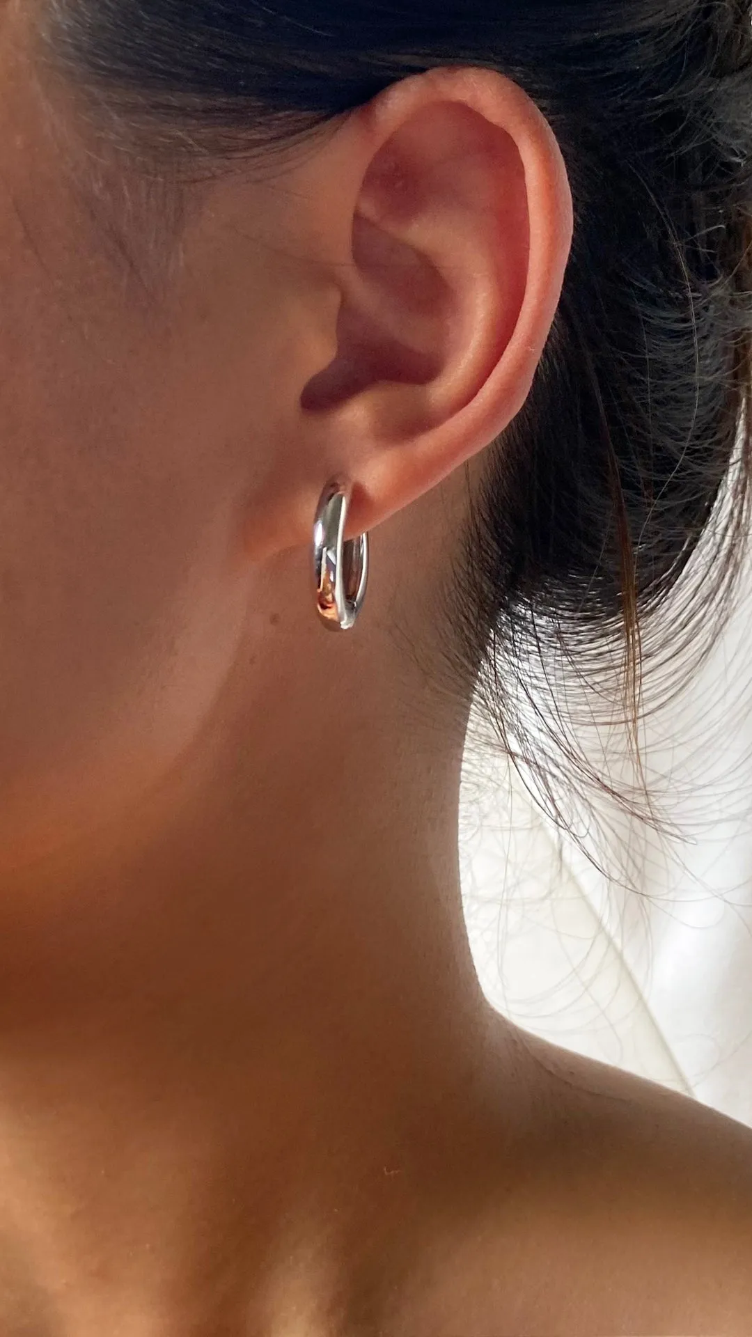 Haley Hoops Large Silver