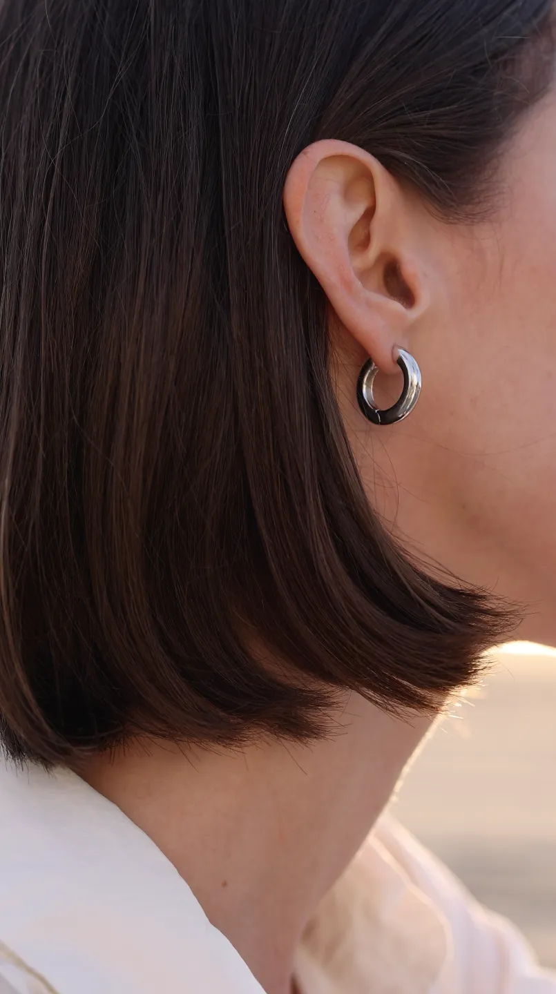 Haley Hoops Large Silver