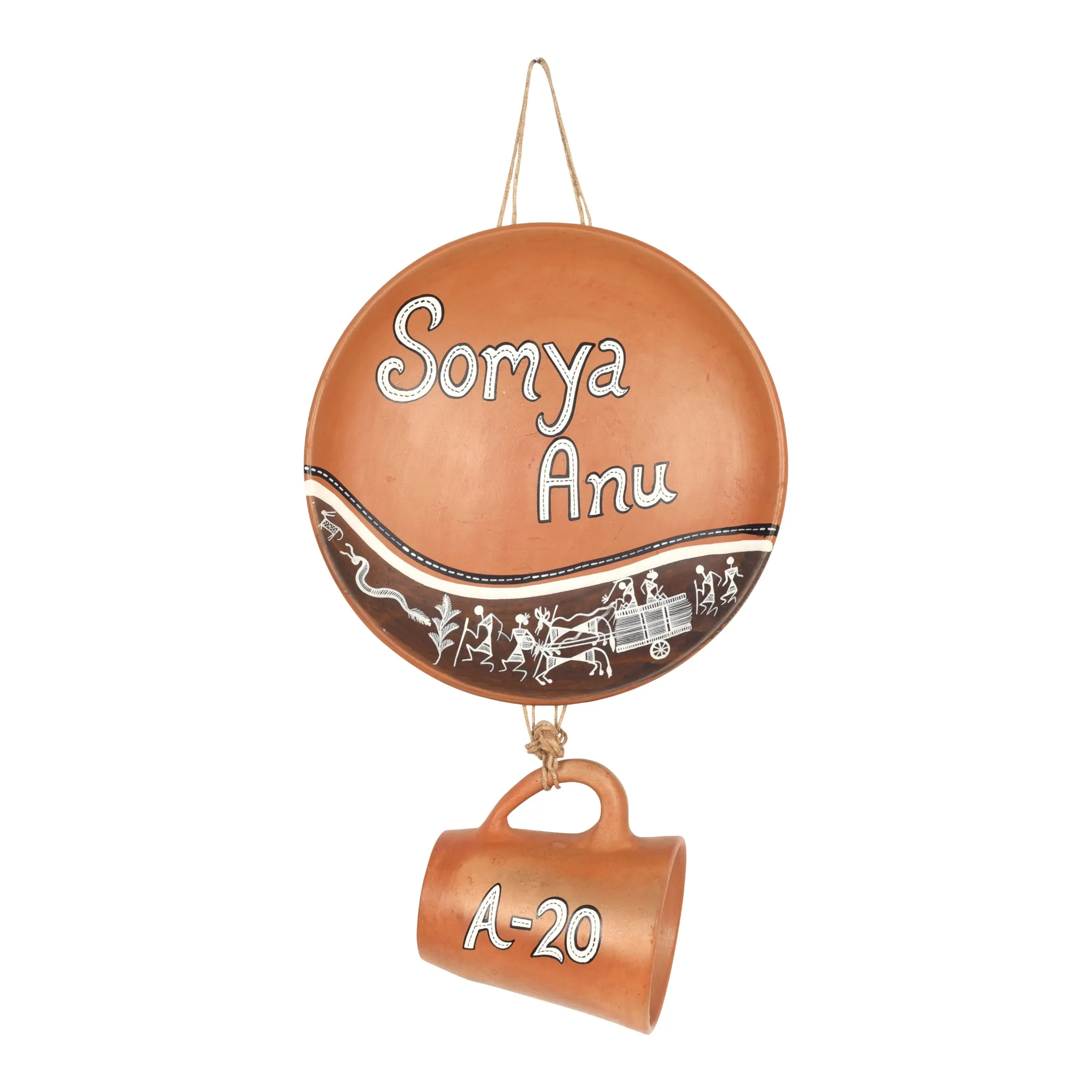 Handcrafted Terracotta Customizable Name Board