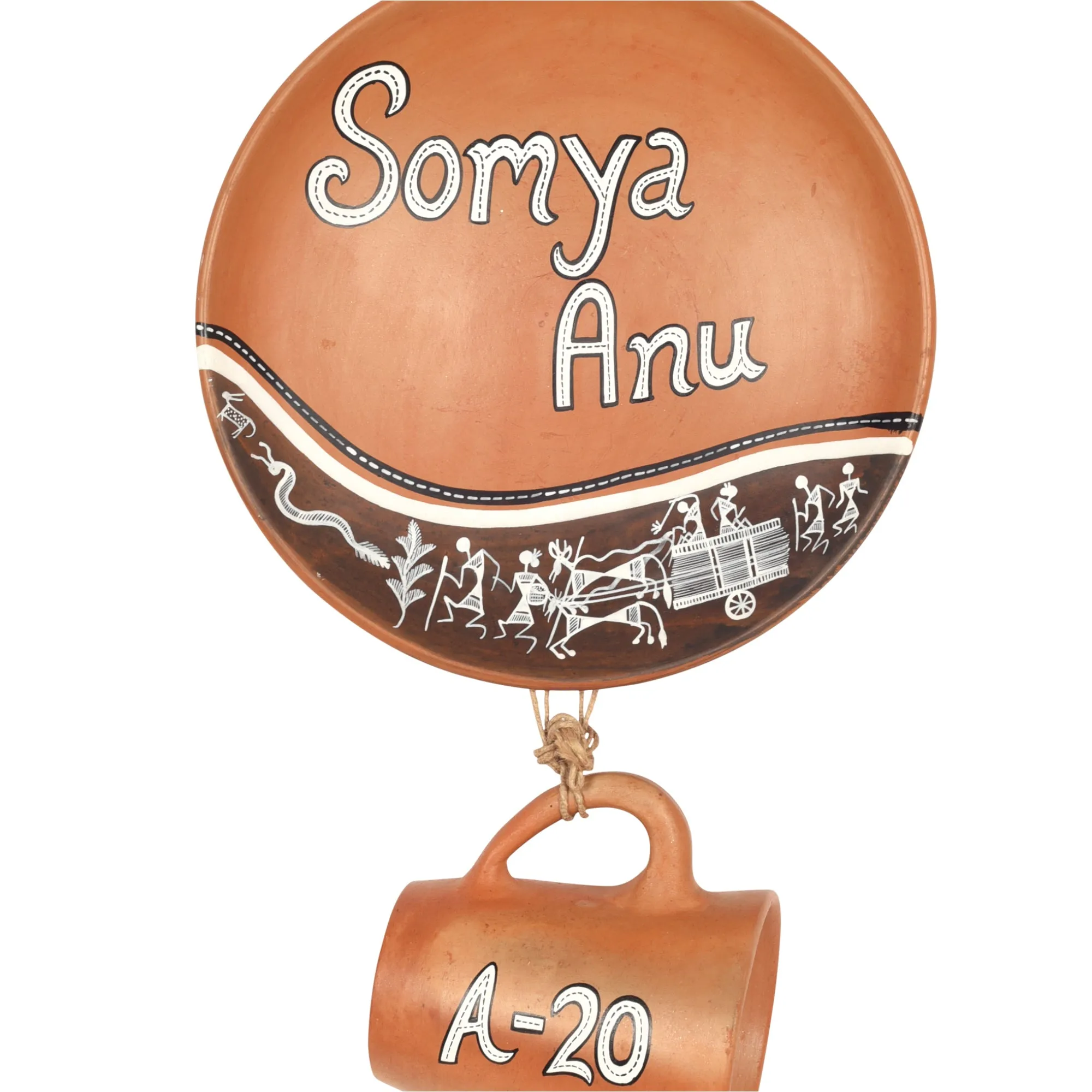 Handcrafted Terracotta Customizable Name Board