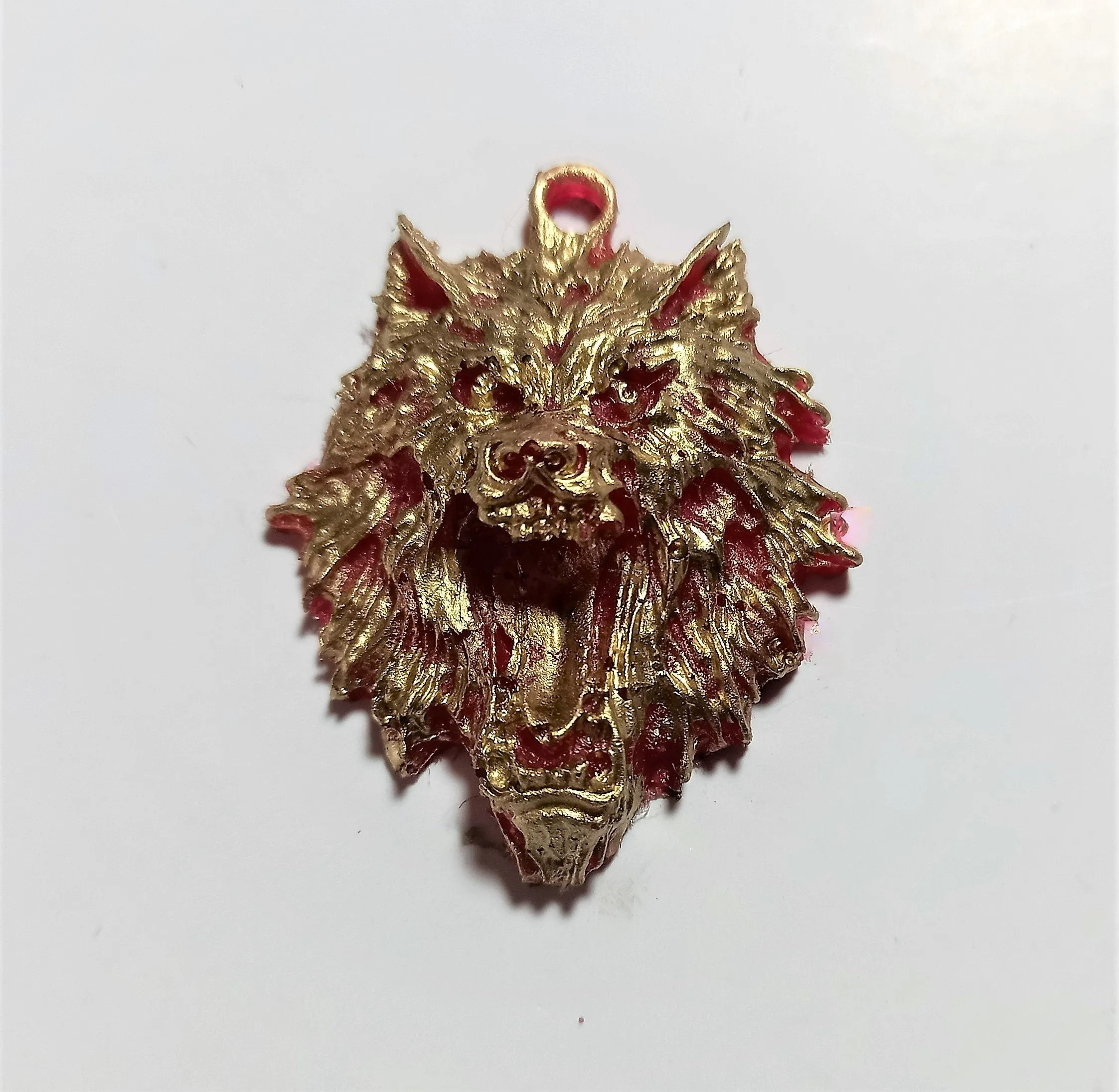 Handmade Crying Wolf Christmas Ornament/KeyChain/Magnet,Gift for Home Decor/Birthday/Xmas/New Year/Valentine/Thanksgiving/Housewarming/GOT