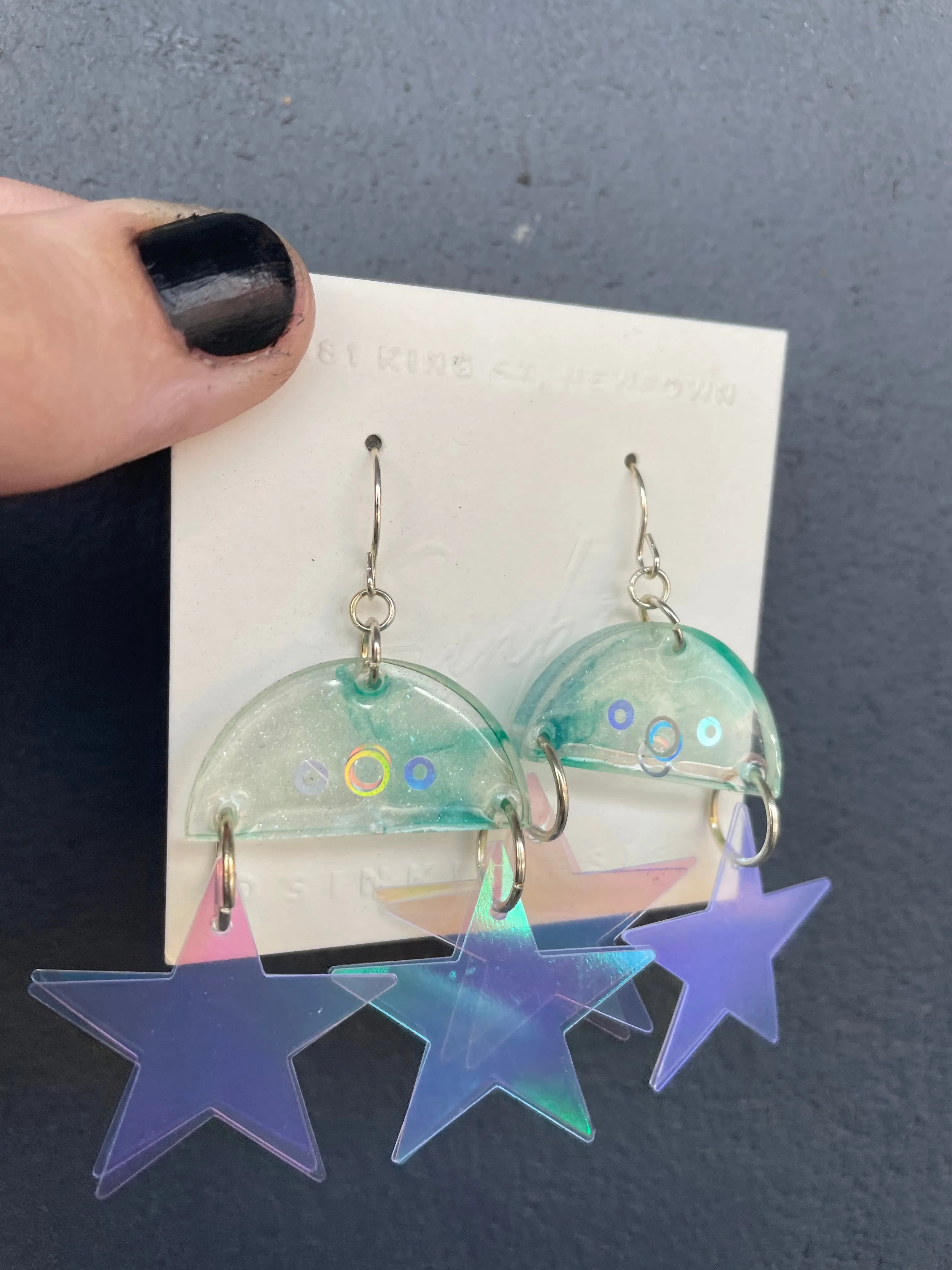 Handmade Resin Star Earrings