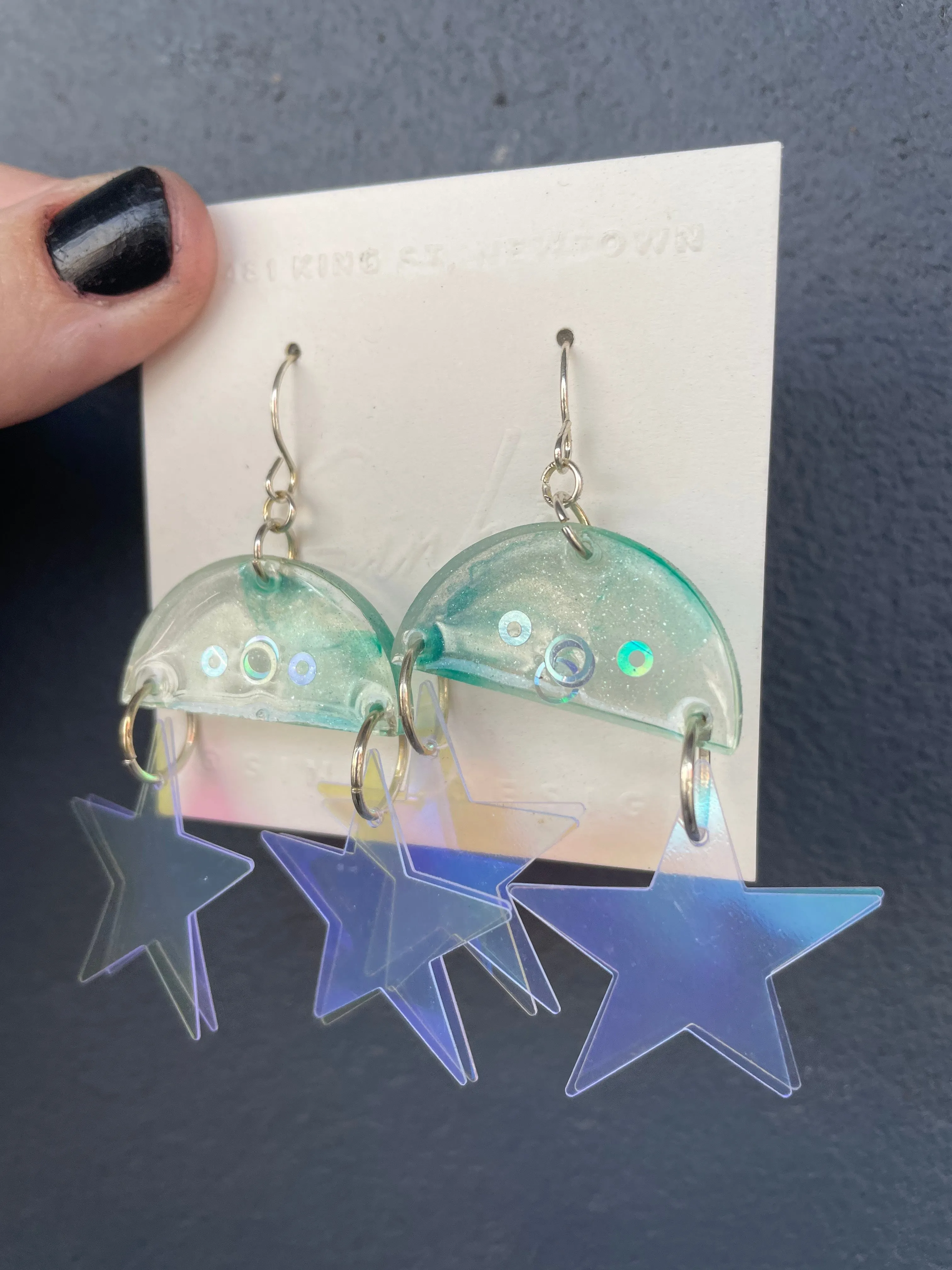 Handmade Resin Star Earrings