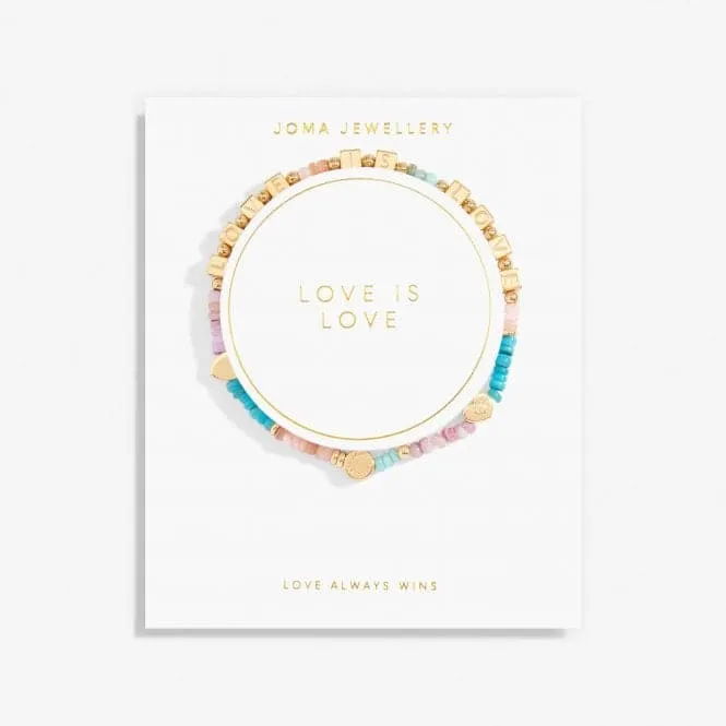 Happy Little Moments Love Is Love Gold 17.5cm Bracelet 7090