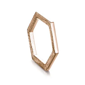 Honeycomb Hexagon Ring in 9ct Rose Gold