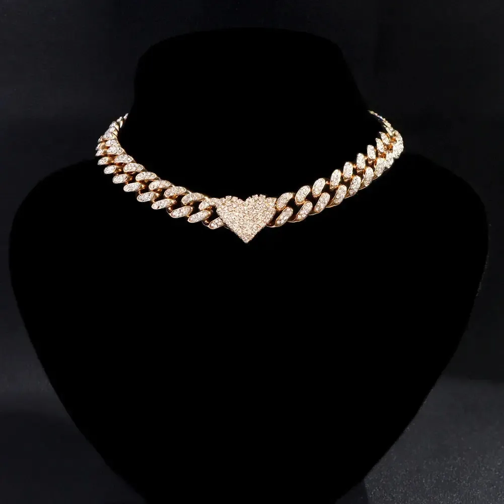 Iced Out Miami Link Choker Necklace