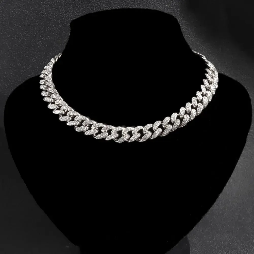 Iced Out Miami Link Choker Necklace