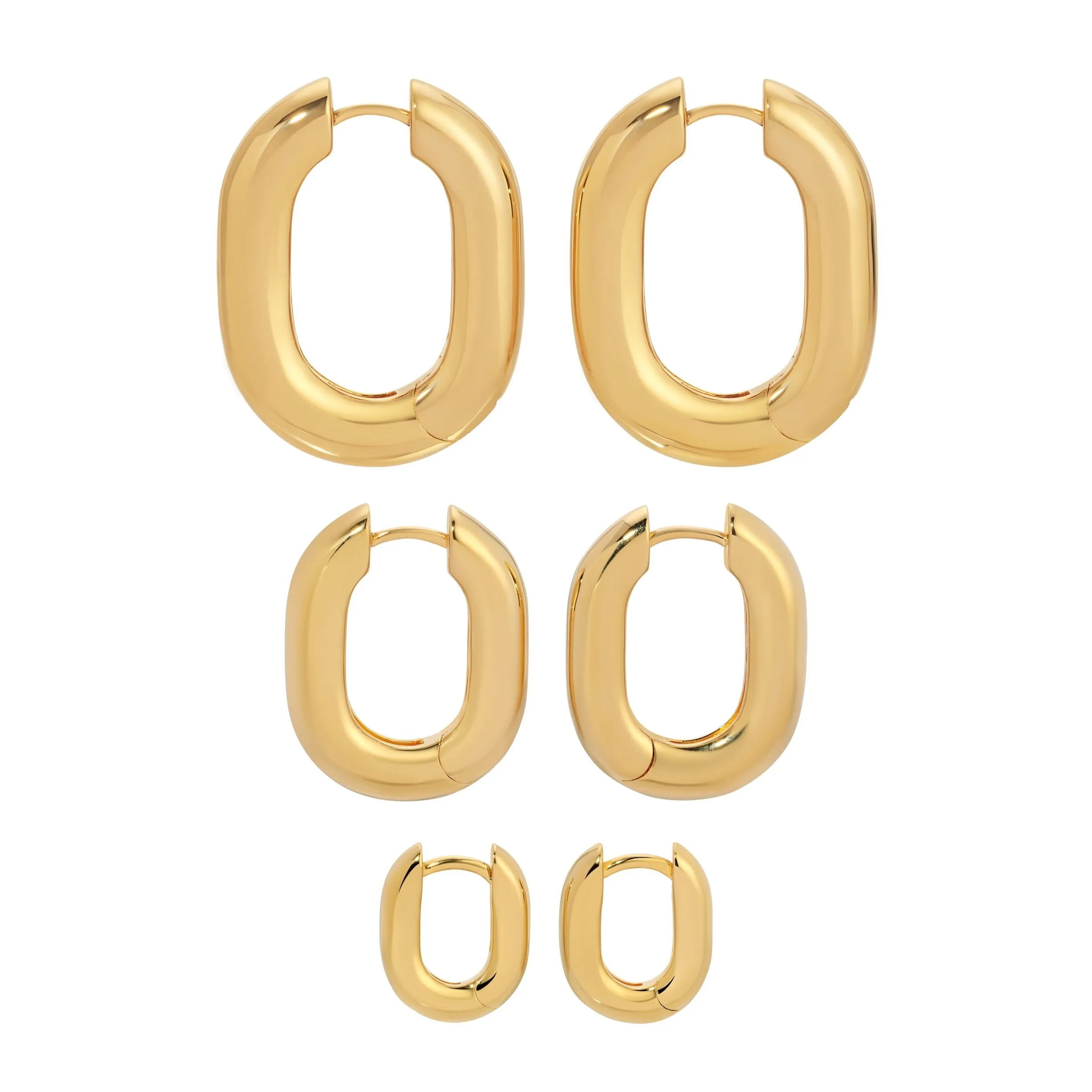 Icon Oval Hoops - Gold Grande
