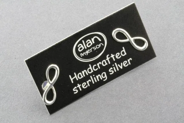 infinity stud - sterling silver