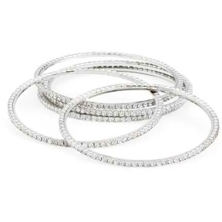 Jessica Rhinestone Bangle Bracelets