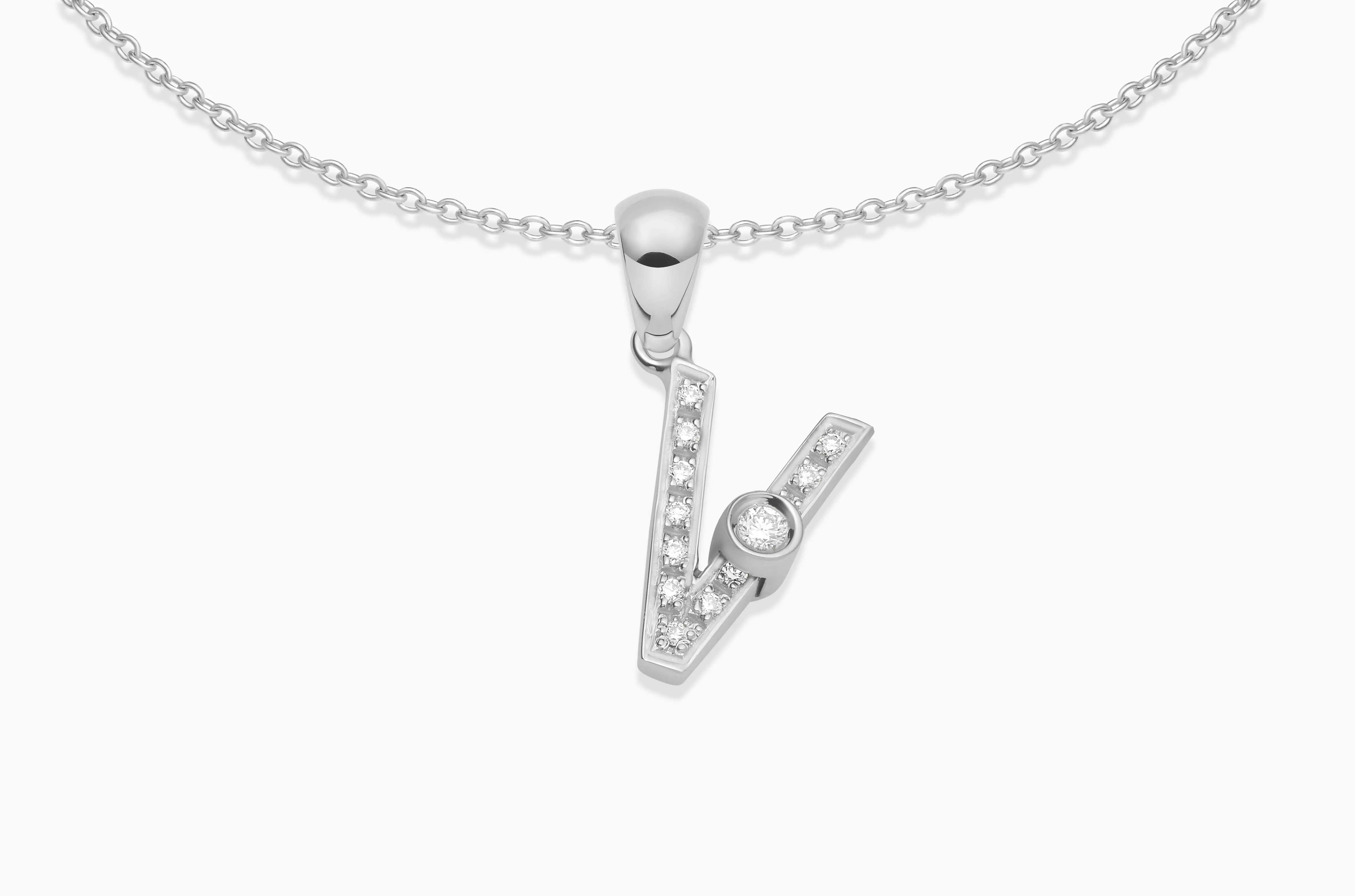 Joujou Diamond Initial Necklace