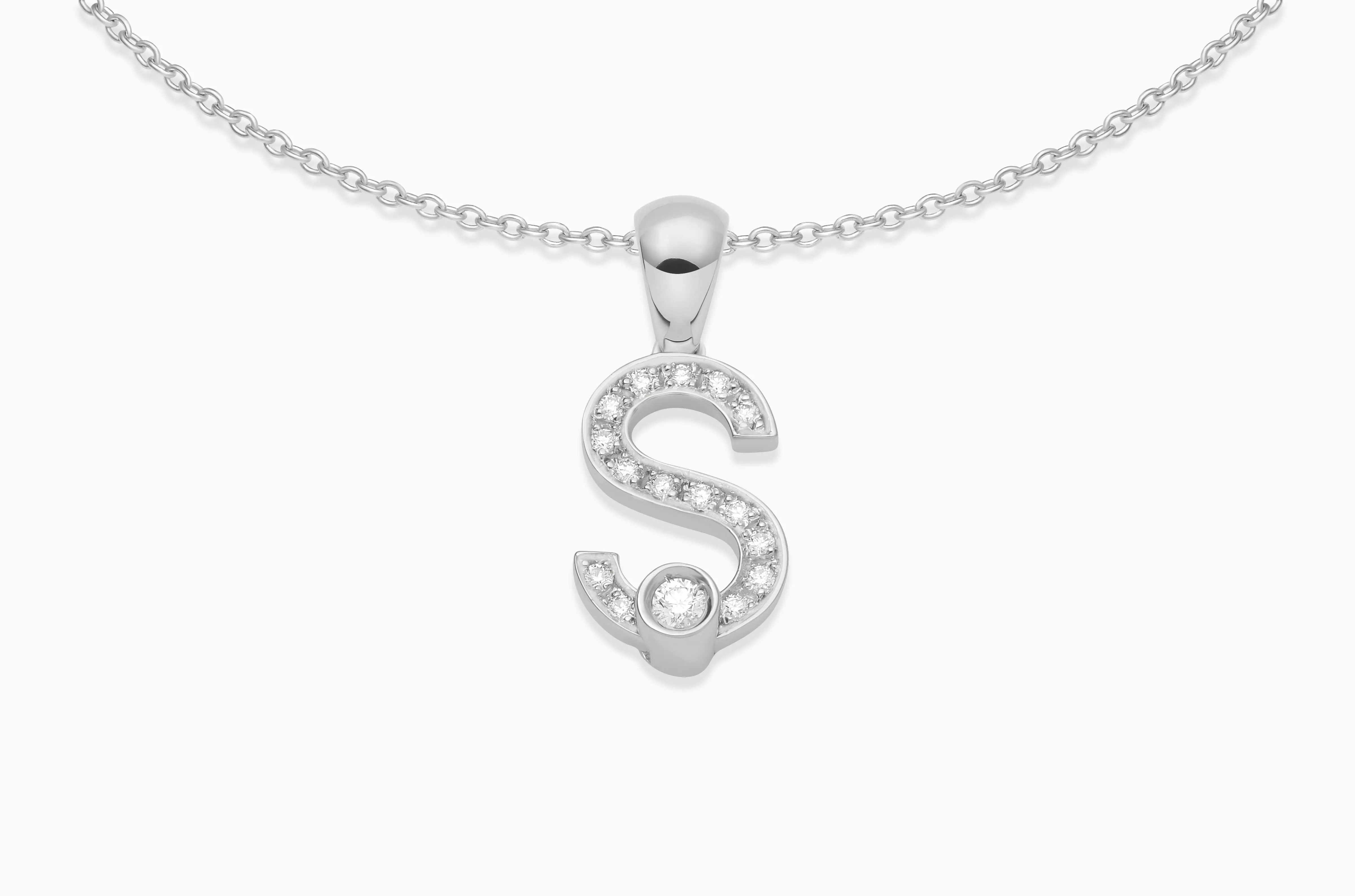 Joujou Diamond Initial Necklace