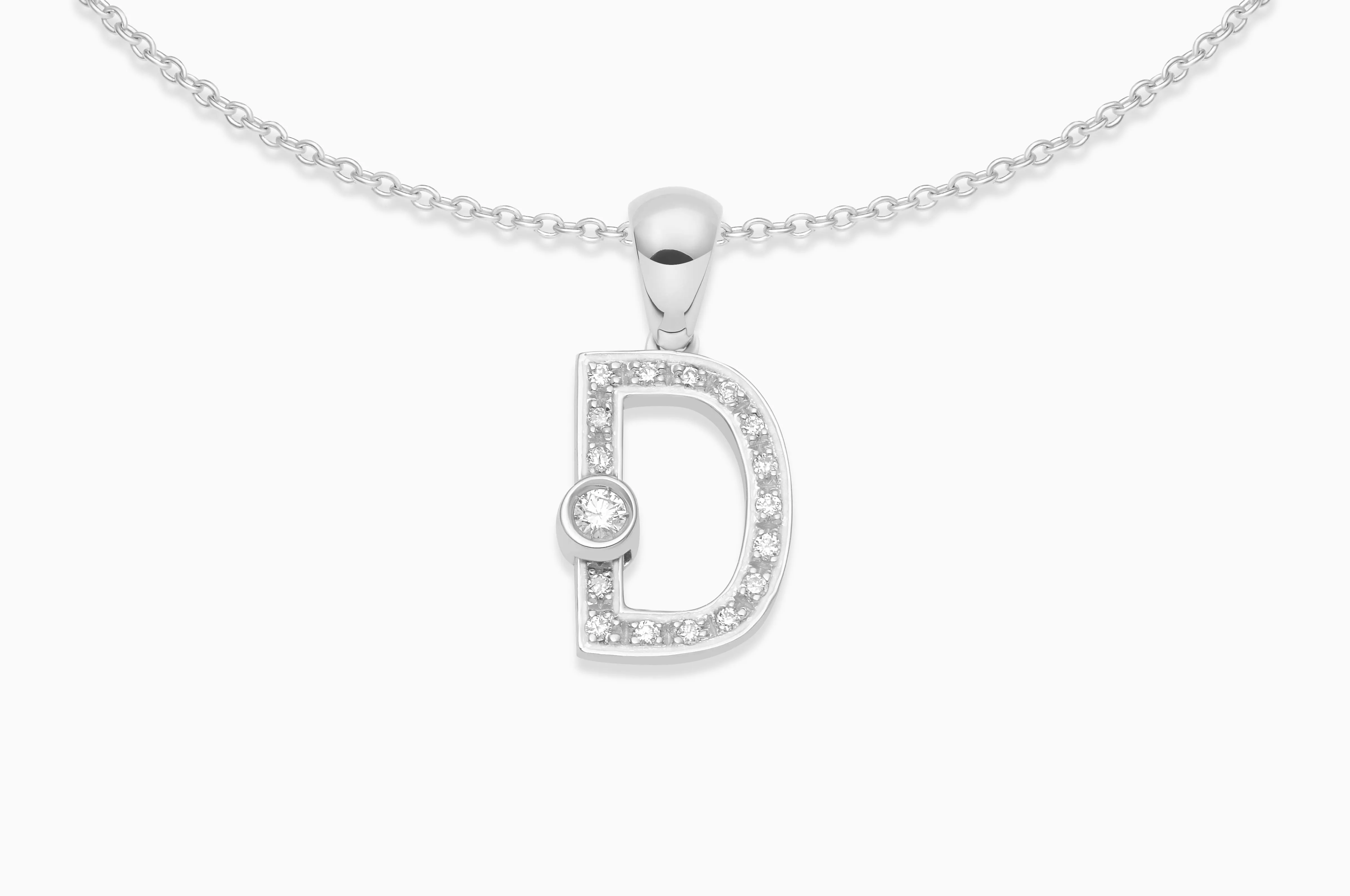 Joujou Diamond Initial Necklace