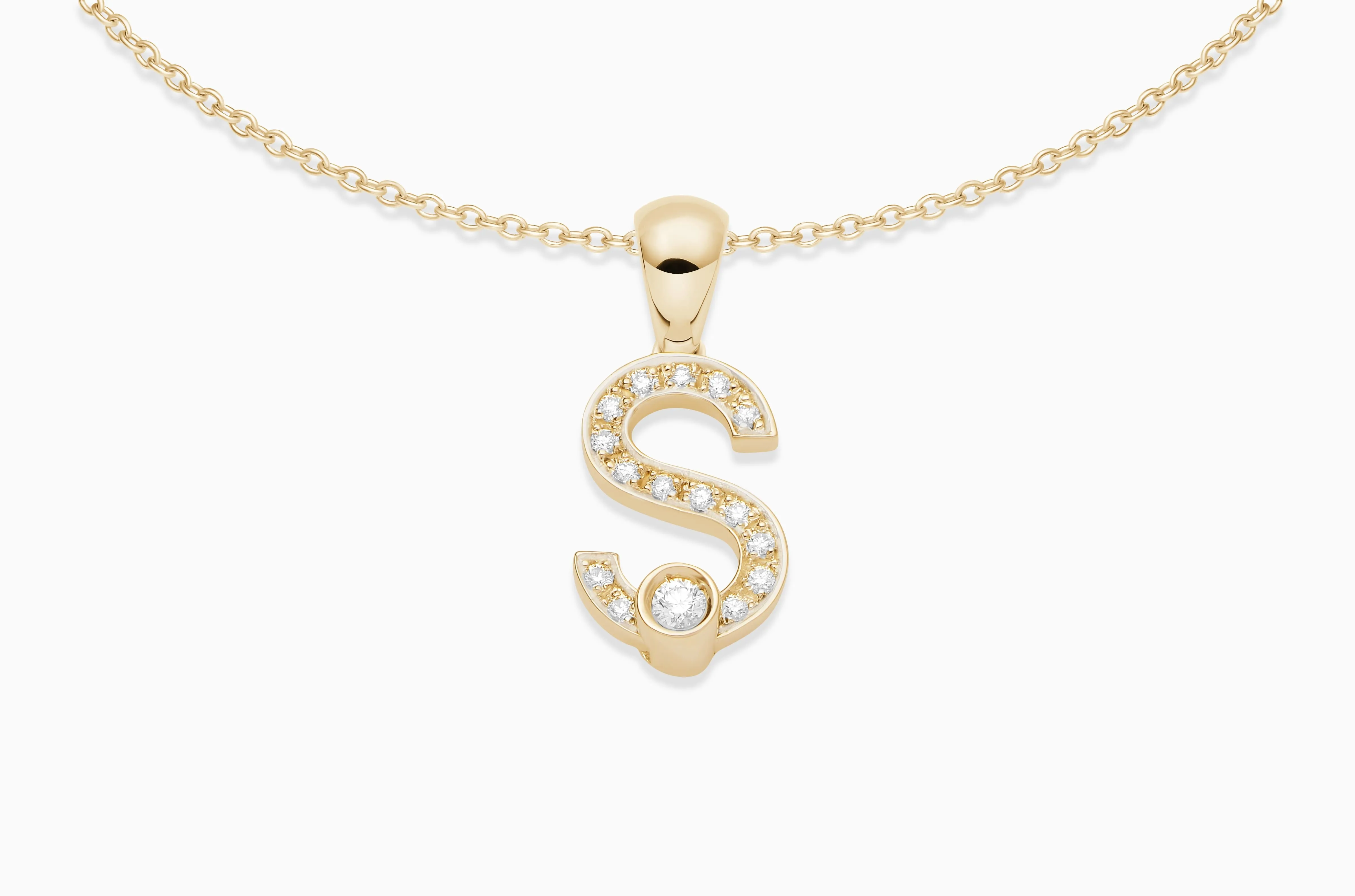 Joujou Diamond Initial Necklace