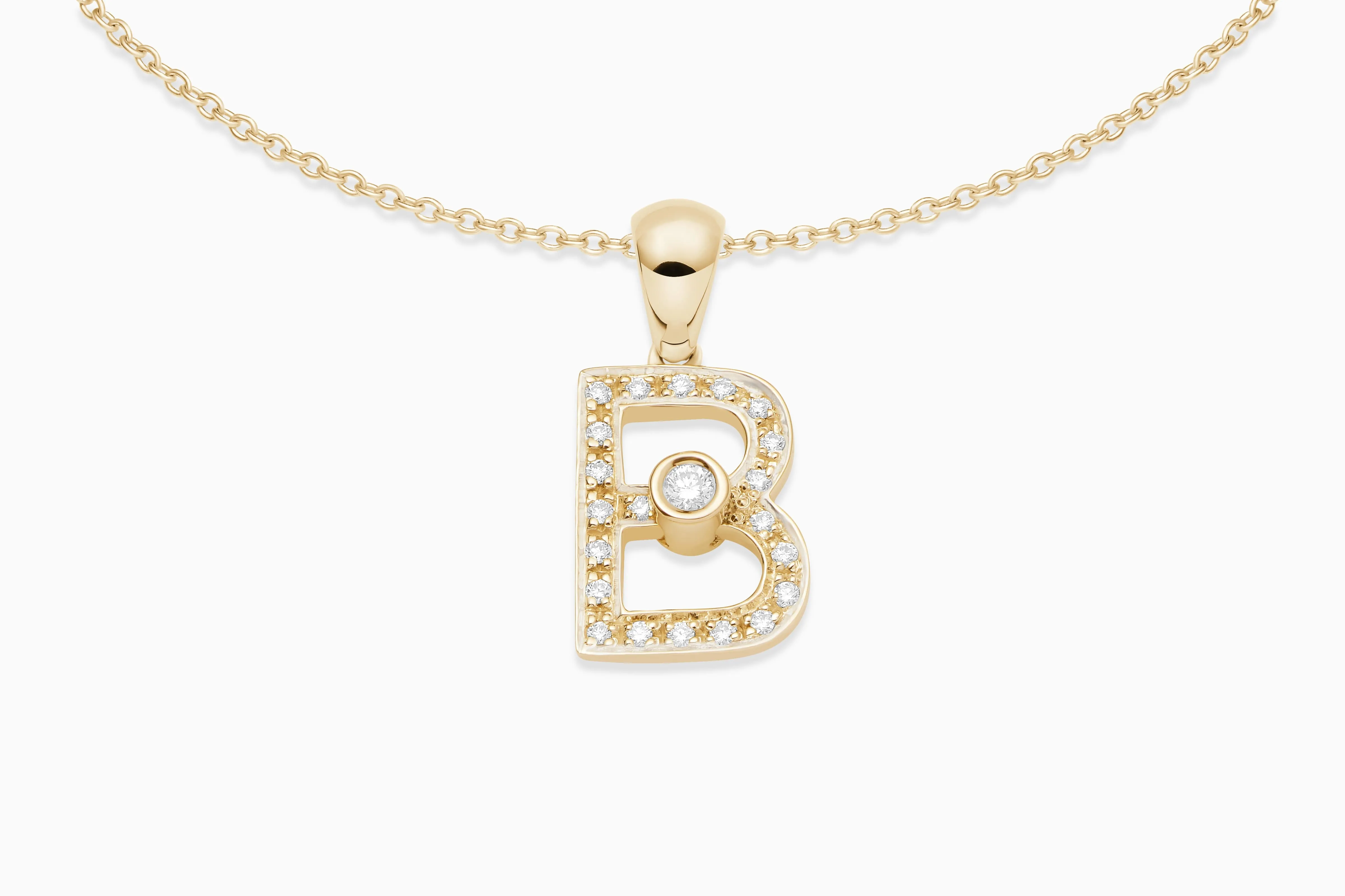 Joujou Diamond Initial Necklace
