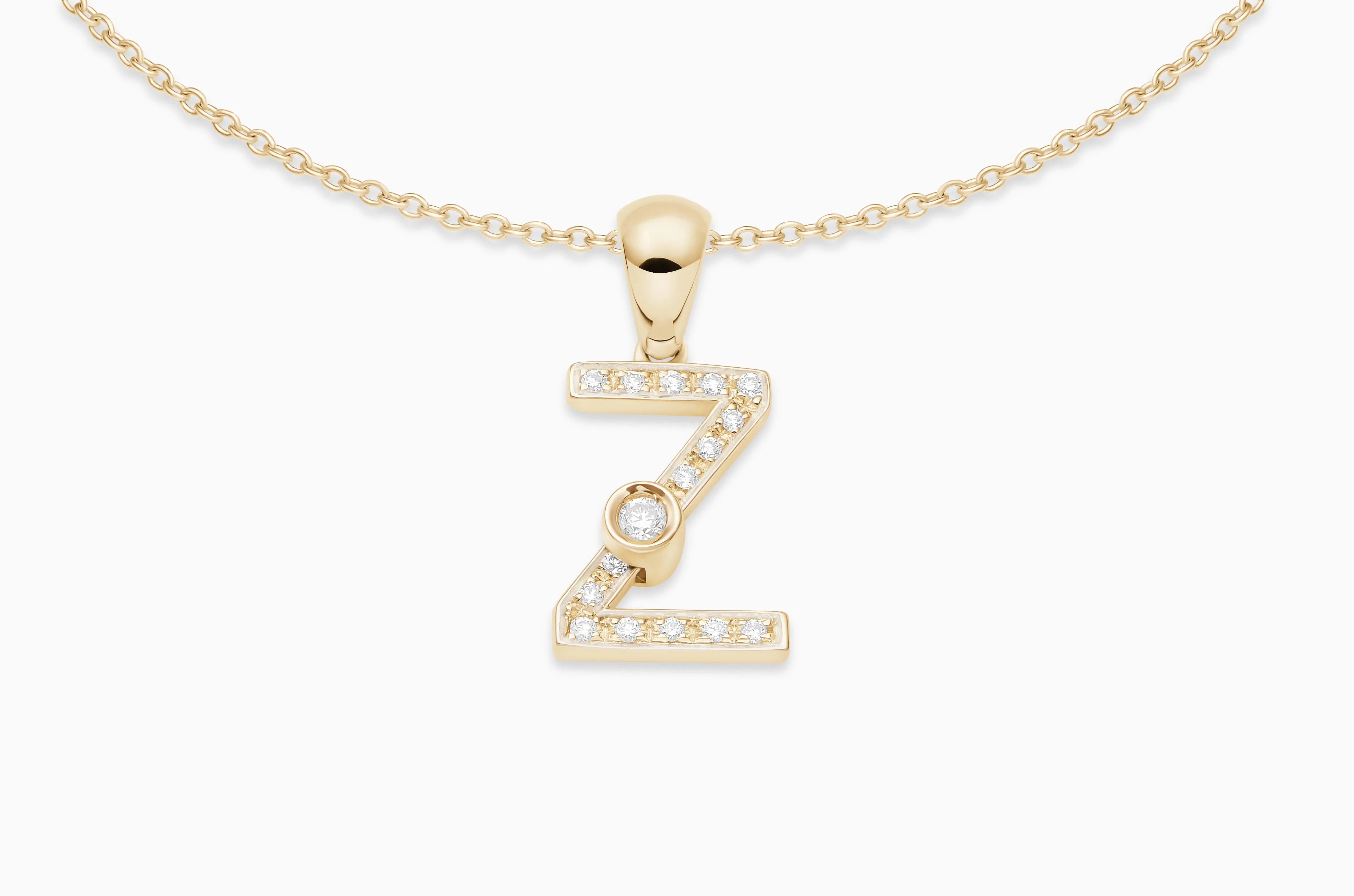 Joujou Diamond Initial Necklace