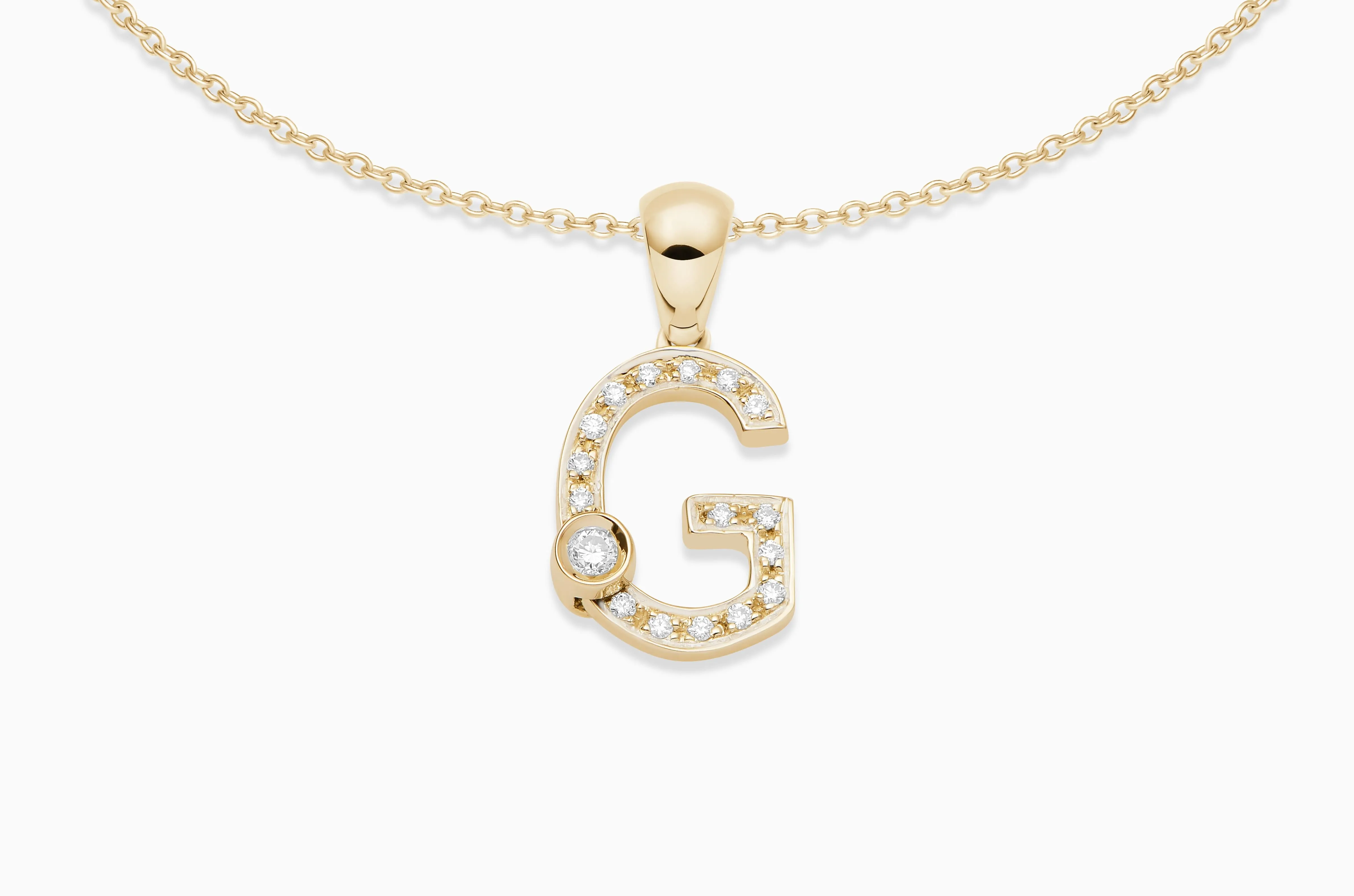 Joujou Diamond Initial Necklace