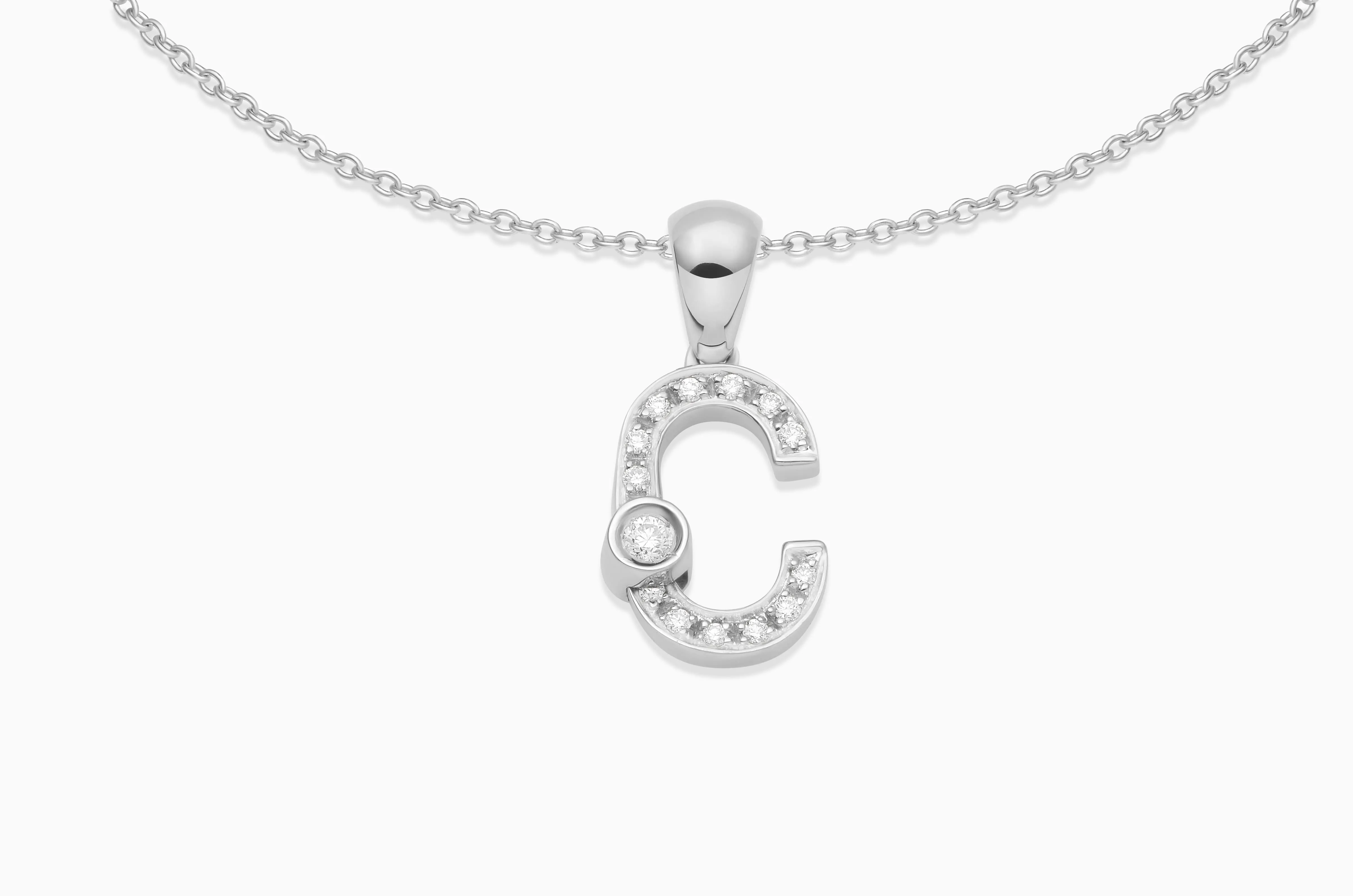 Joujou Diamond Initial Necklace