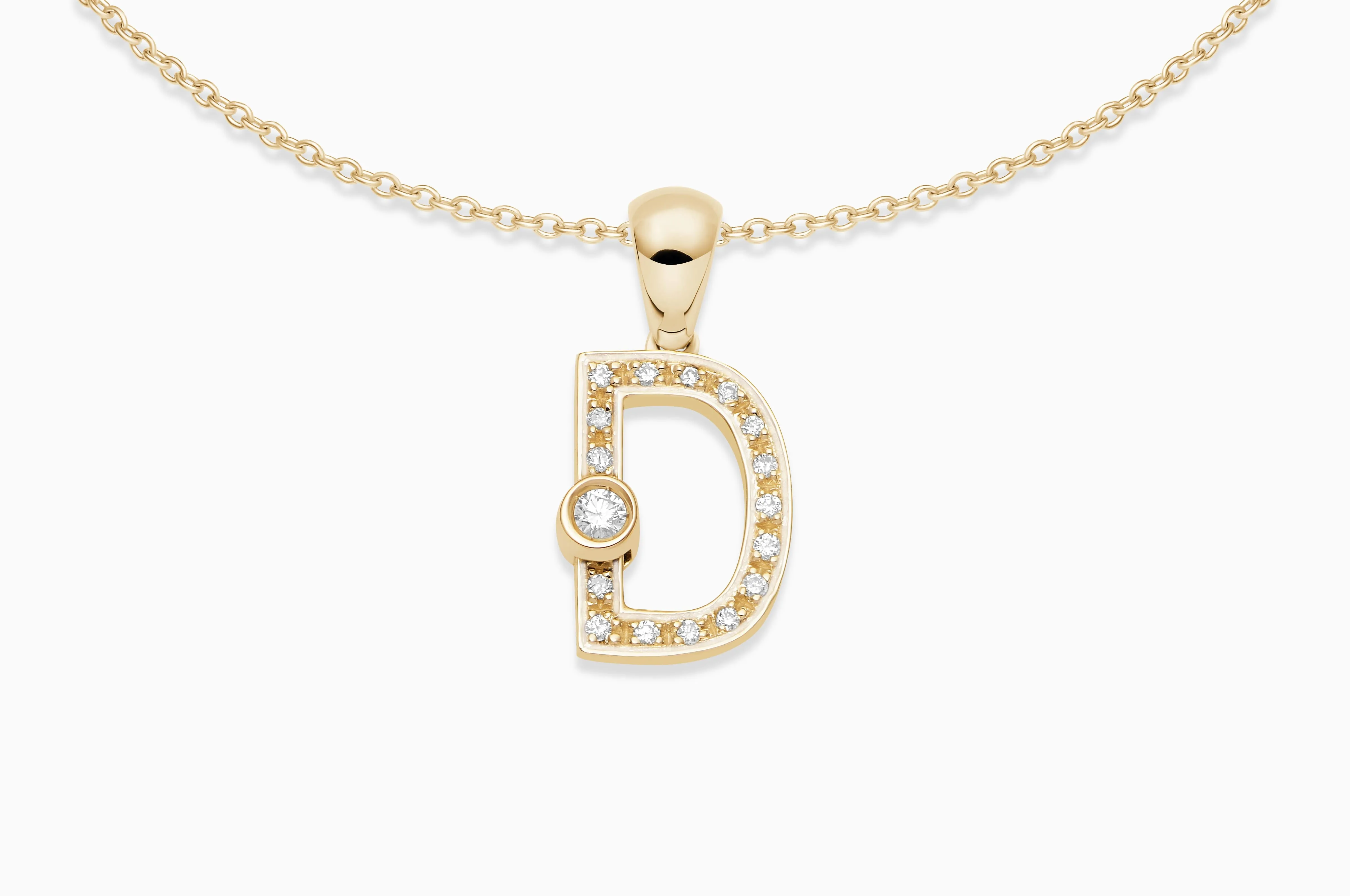 Joujou Diamond Initial Necklace