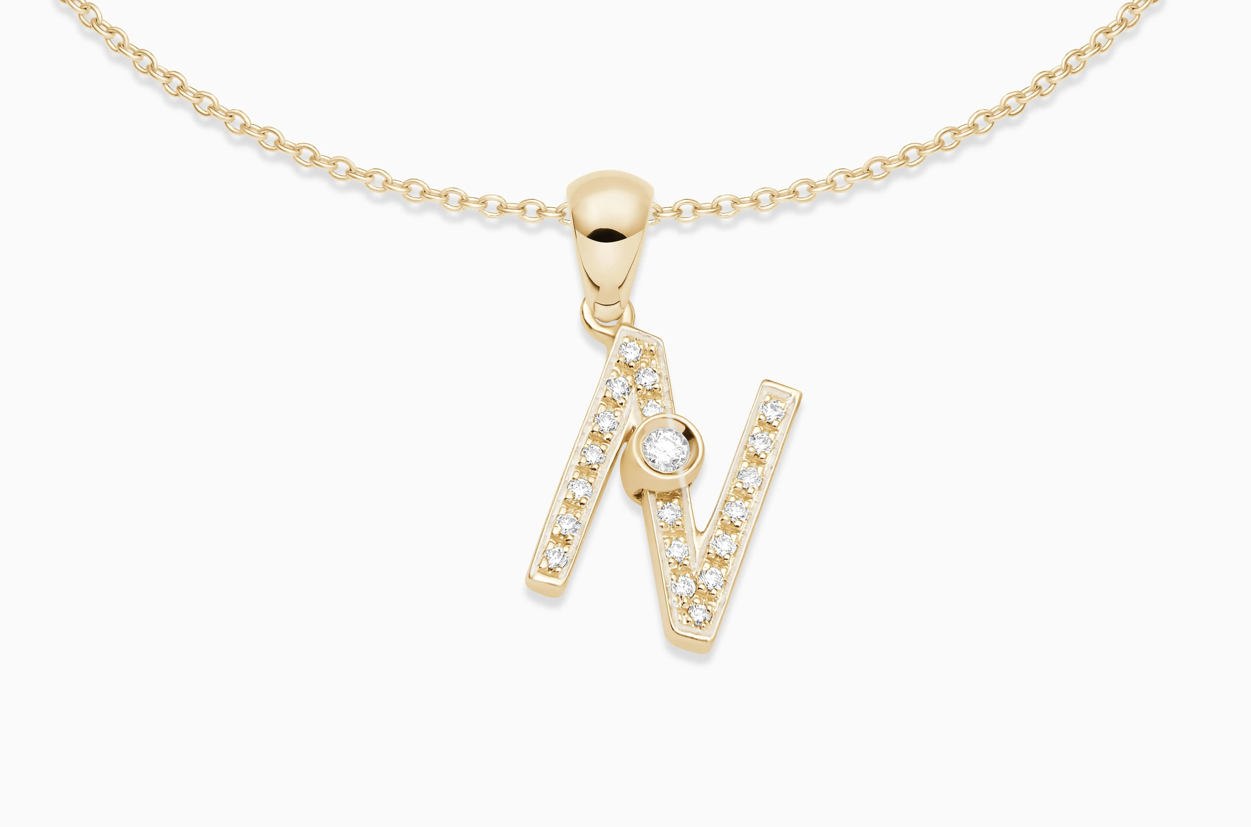 Joujou Diamond Initial Necklace