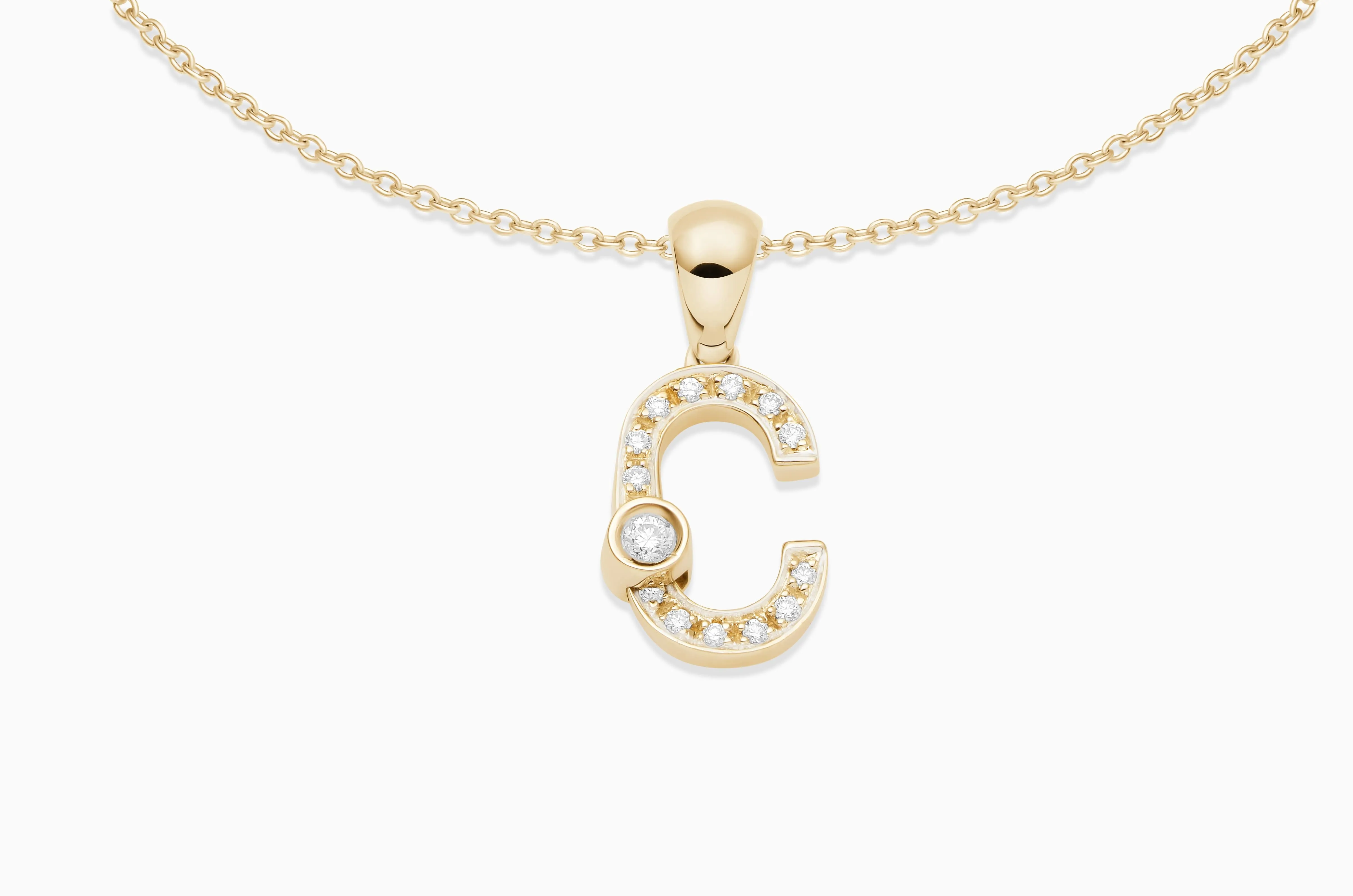 Joujou Diamond Initial Necklace