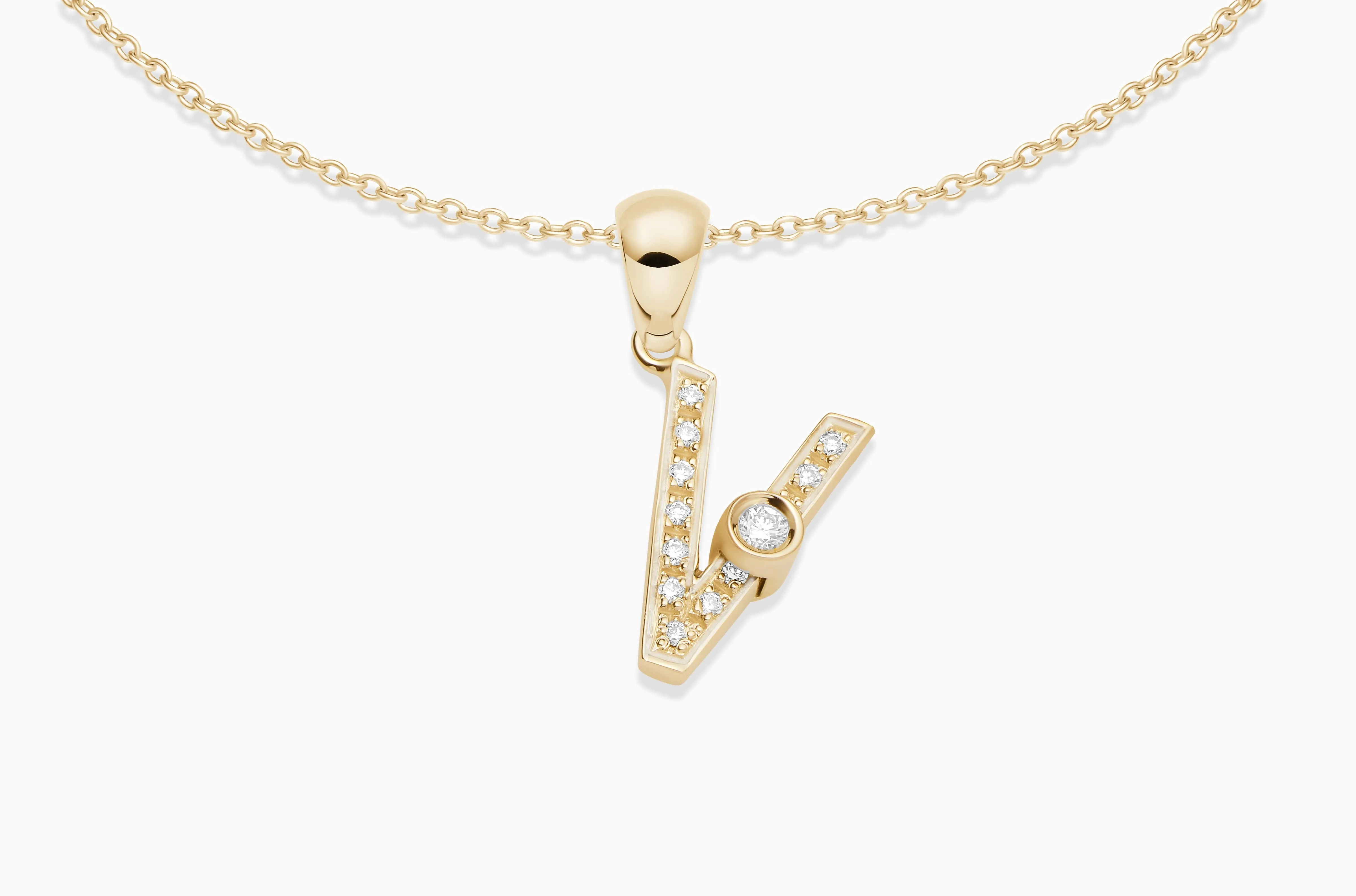 Joujou Diamond Initial Necklace