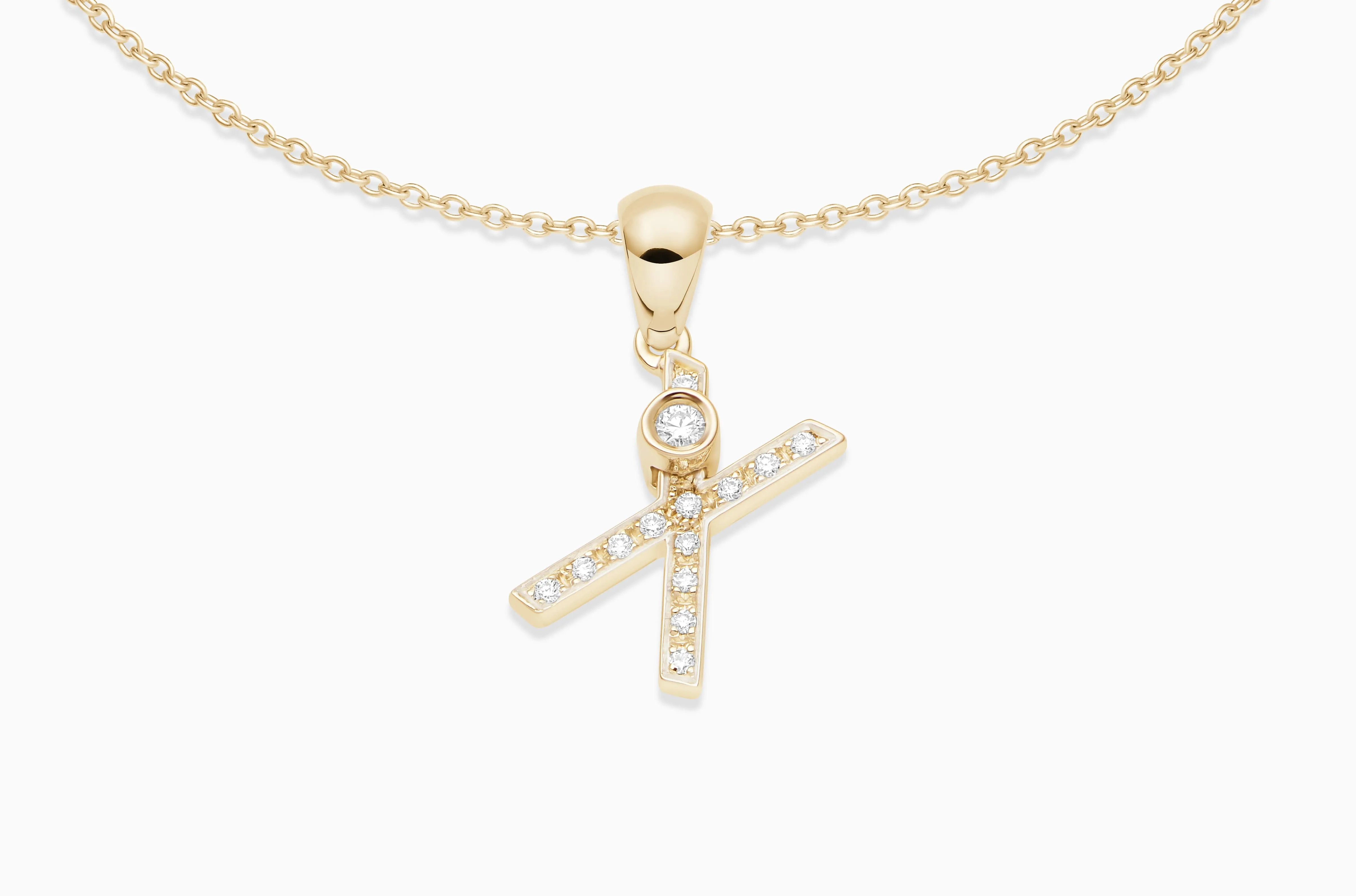 Joujou Diamond Initial Necklace