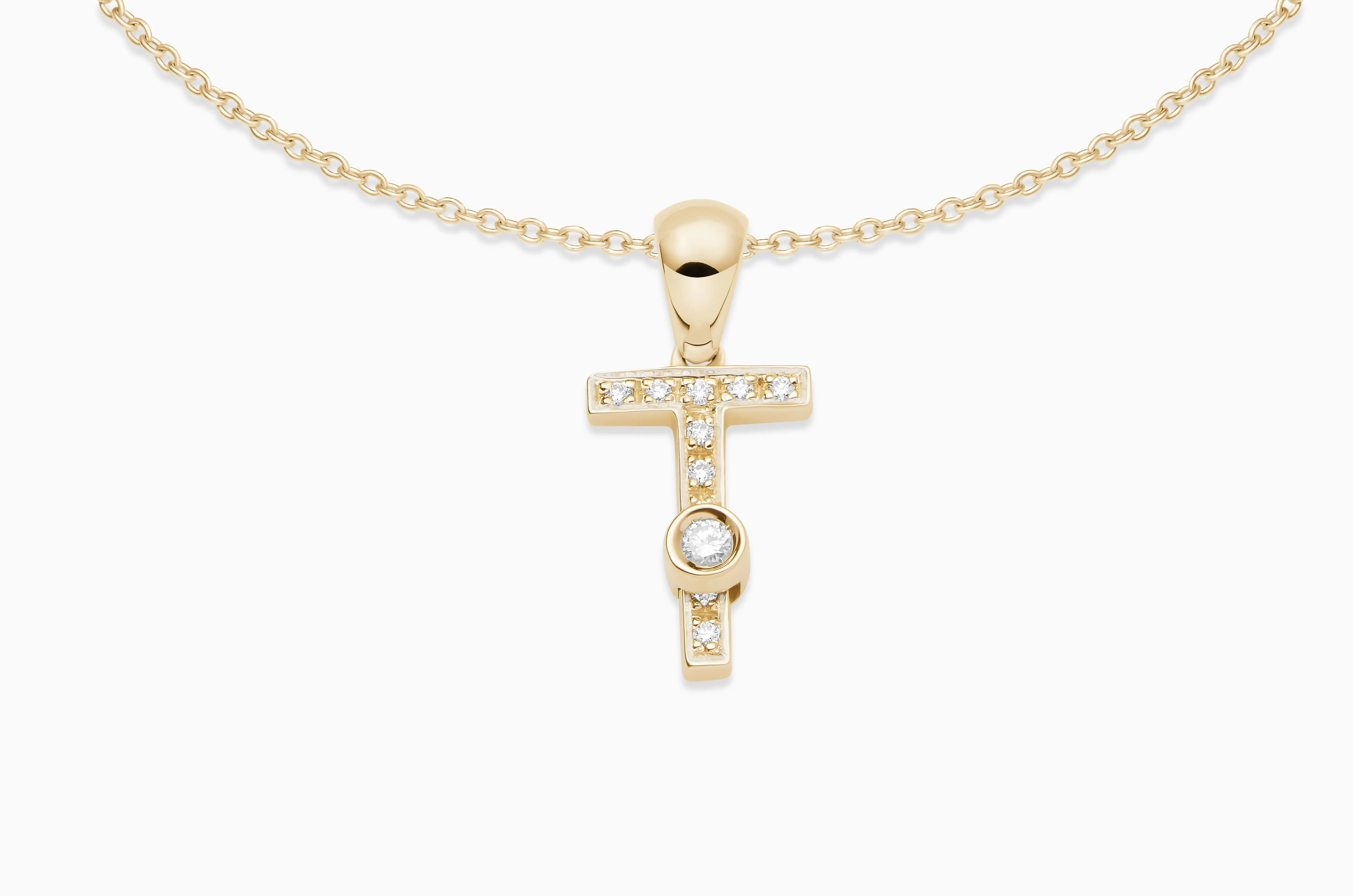 Joujou Diamond Initial Necklace