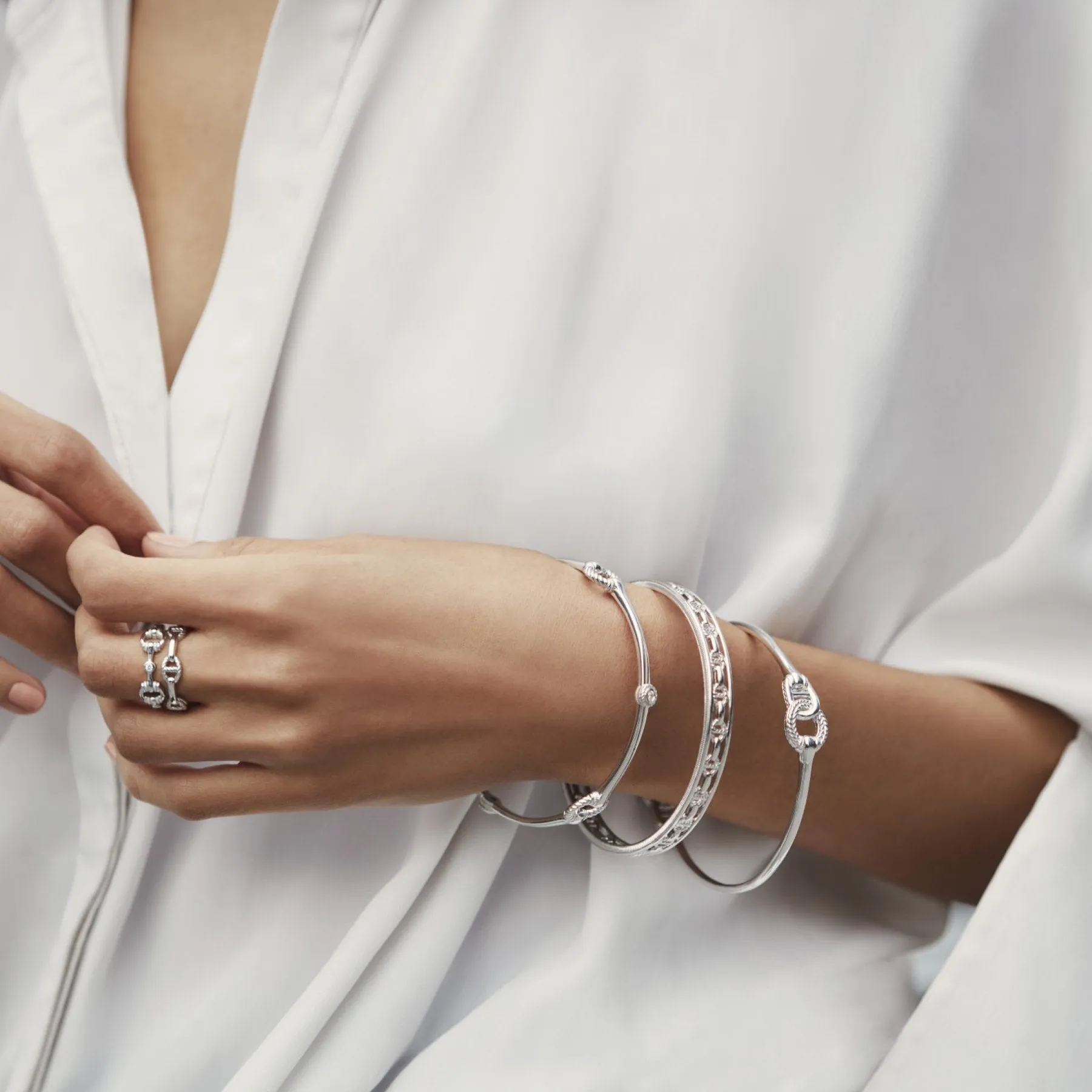 Judith Ripka Vienna Interlocking Stack Bangle