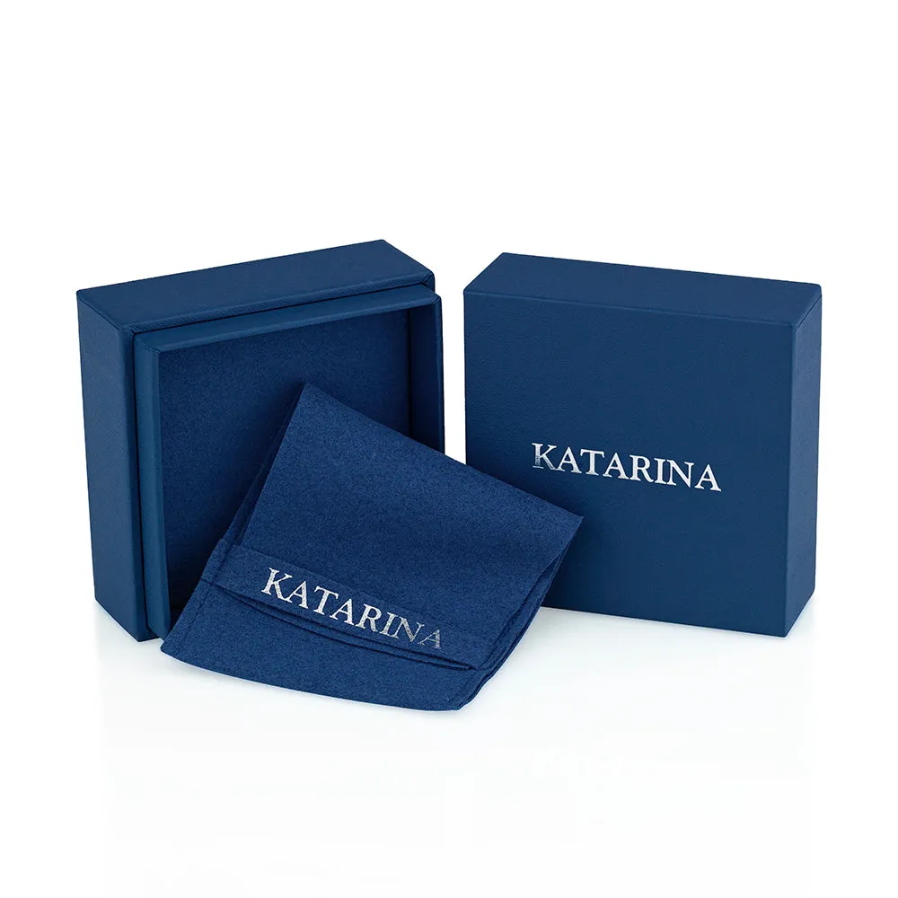 KATARINA Diamond Infinity and Anchor Heart Pendant Necklace (1/10 cttw)