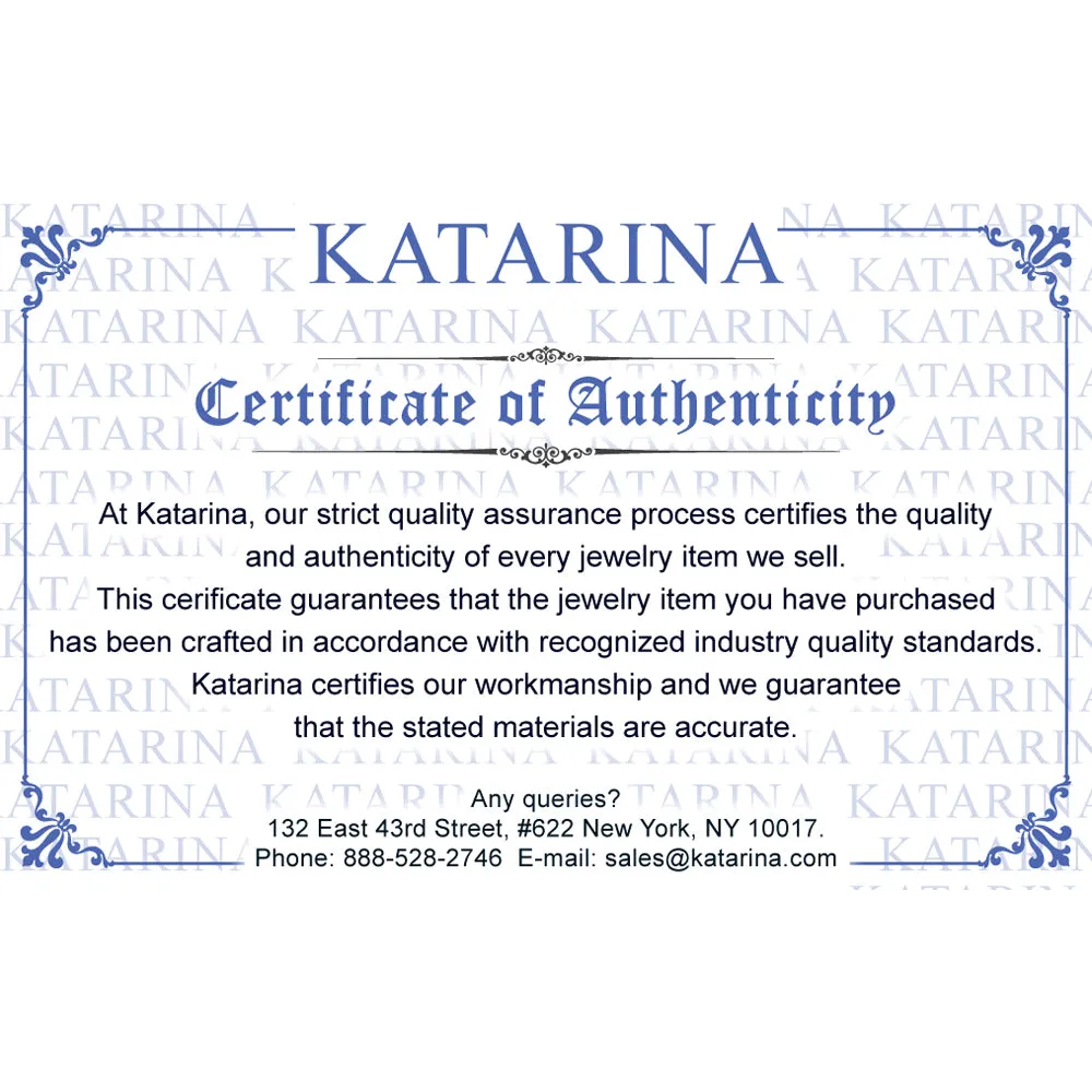 KATARINA Diamond Infinity and Anchor Heart Pendant Necklace (1/10 cttw)