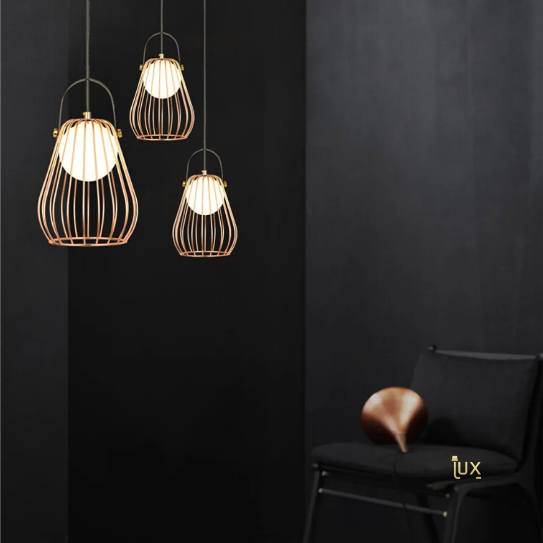 Käfig - Rose Gold Pendant Light