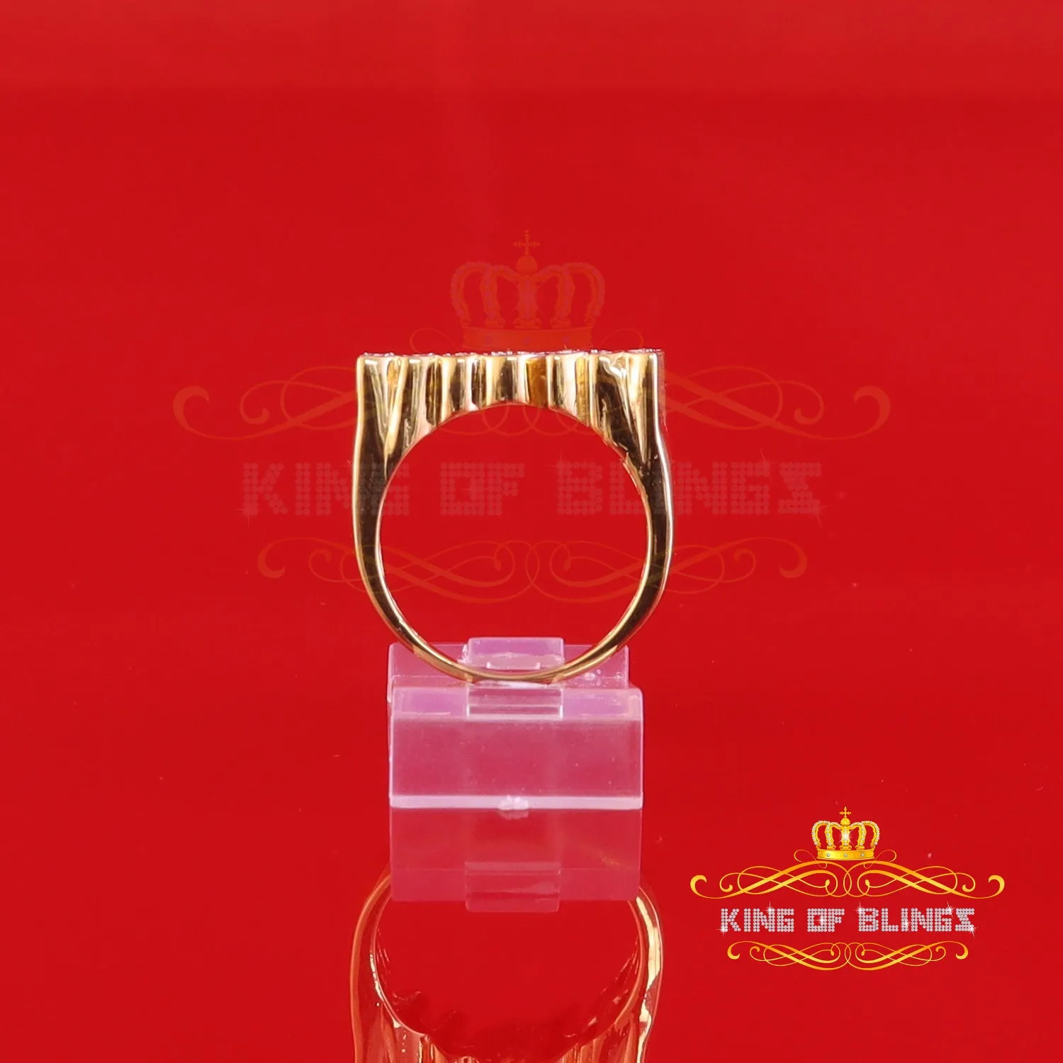 King Of Bling's 925 Silver 0.52ct Cubic Zirconia MOM Yellow Ring Size-7 Offer @ Mother's Day