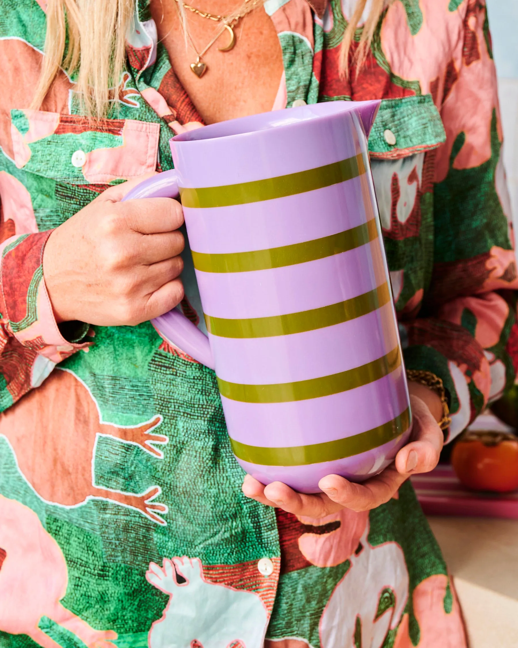 Kip & Co Wisteria Lane Stripe Resin Water Jug