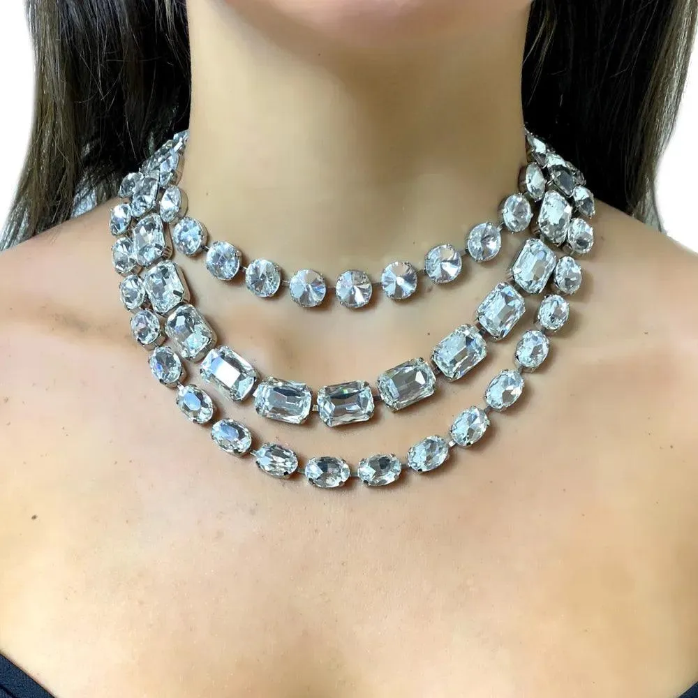 Large Rhinestone Choker Statement Jewelry