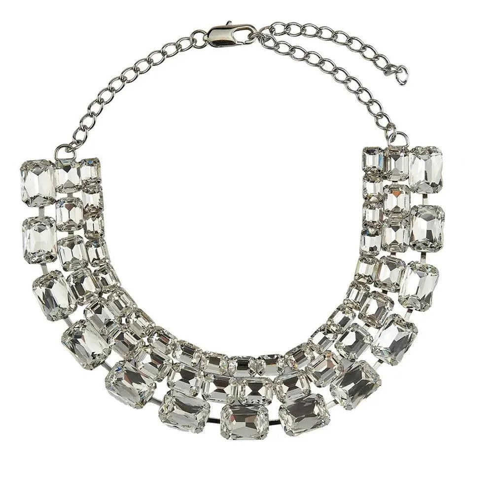 Large Rhinestone Choker Statement Jewelry