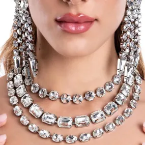 Large Rhinestone Choker Statement Jewelry