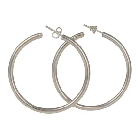 Large Sterling Silver Hoops