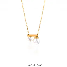 Luminous Pearl 18K Gold Plated Necklace