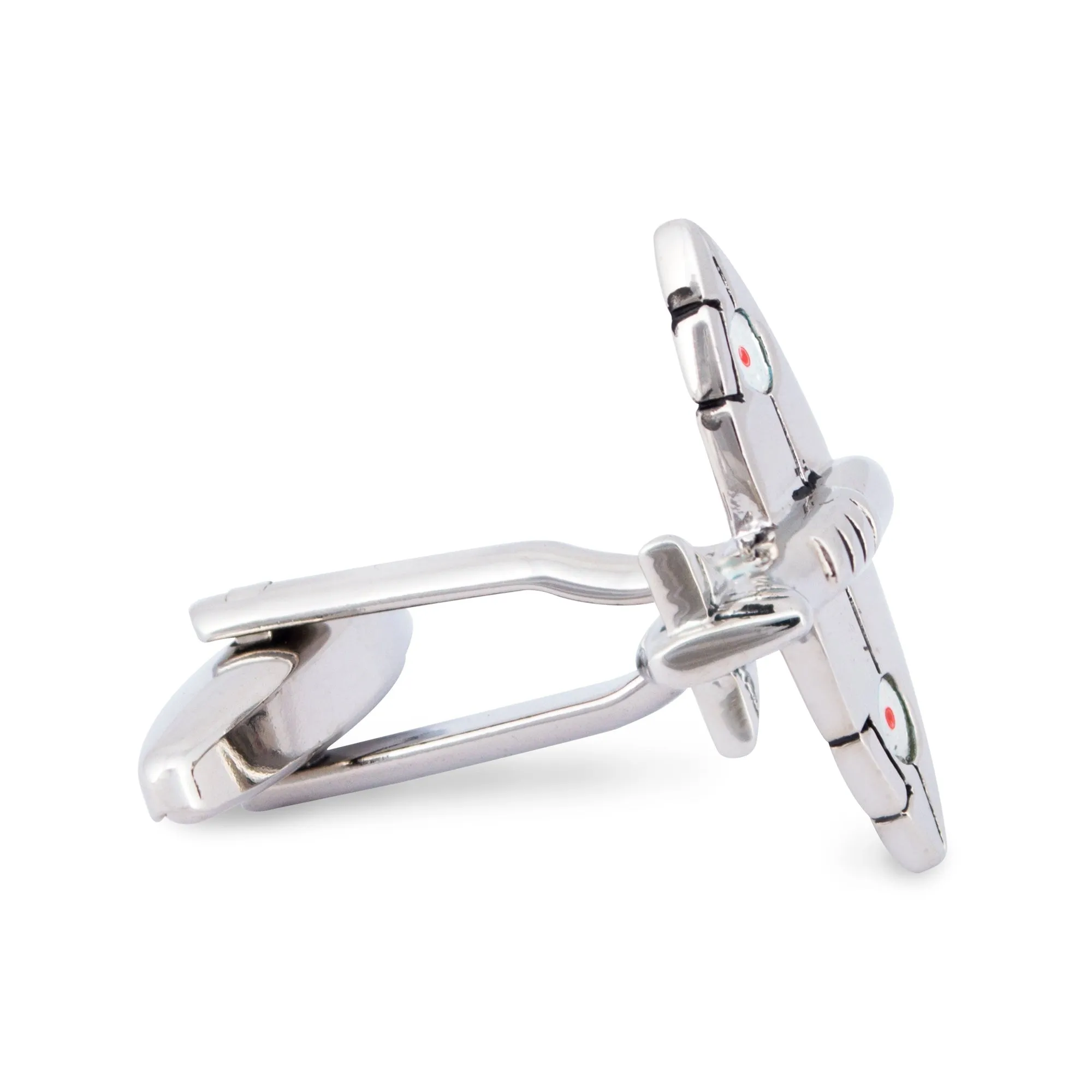 MarZthomson Fighter Jet in Silver -  aeroplane Cufflinks (Online Exclusive)