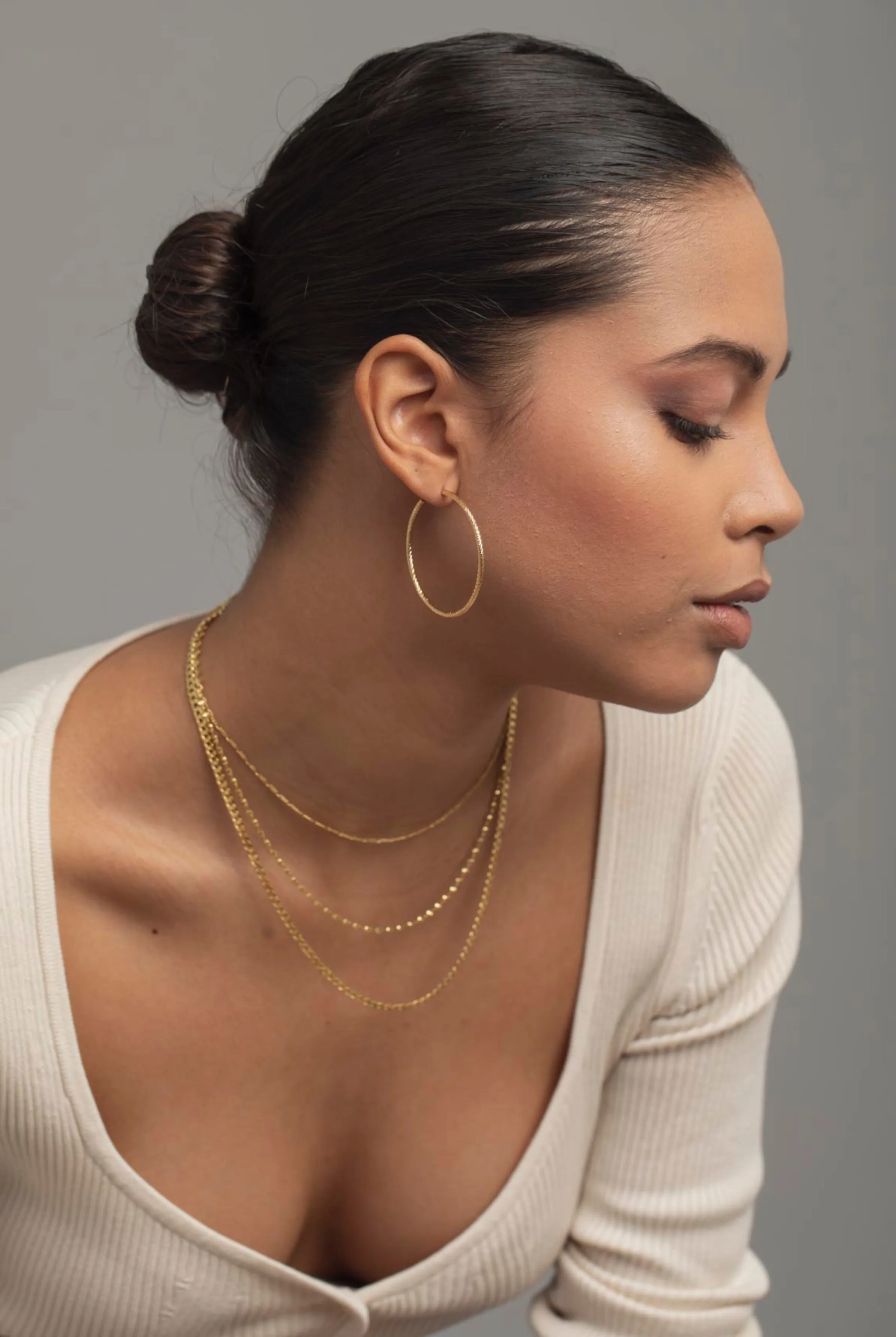 Medium Diamond Cut Creoles
