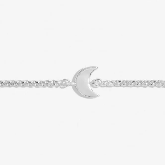 Mini Charms Moon Silver Plated 24.5cm Adjustable Bracelet 7139