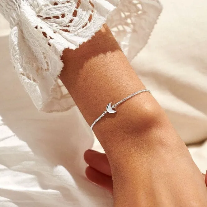 Mini Charms Moon Silver Plated 24.5cm Adjustable Bracelet 7139