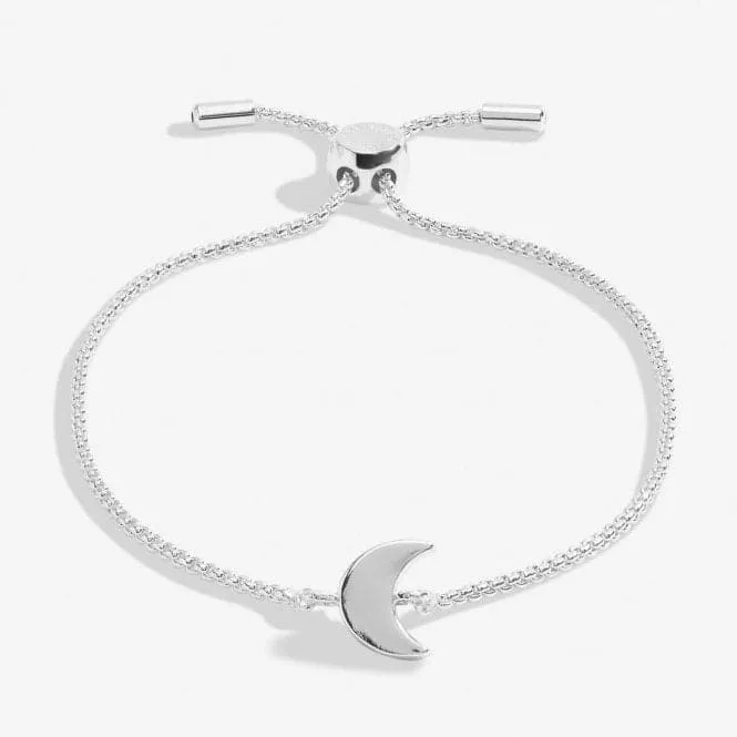 Mini Charms Moon Silver Plated 24.5cm Adjustable Bracelet 7139