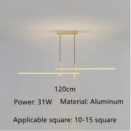 Minimalist Line LED Pendant Lamp for Kitchen Dining Table Restaurant Decor - Mansion