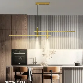 Minimalist Line LED Pendant Lamp for Kitchen Dining Table Restaurant Decor - Mansion
