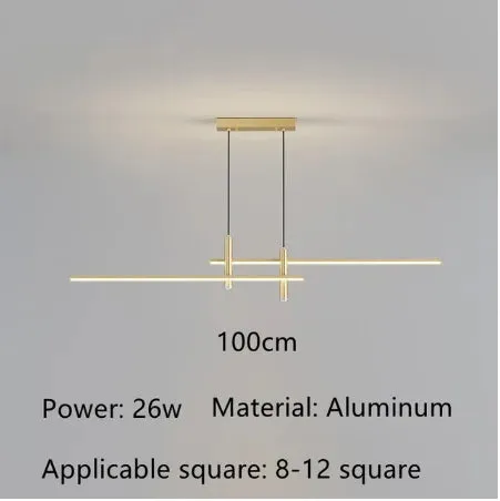 Minimalist Line LED Pendant Lamp for Kitchen Dining Table Restaurant Decor - Mansion