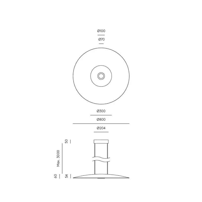 Minimalist Mirrored Disc Pendant
