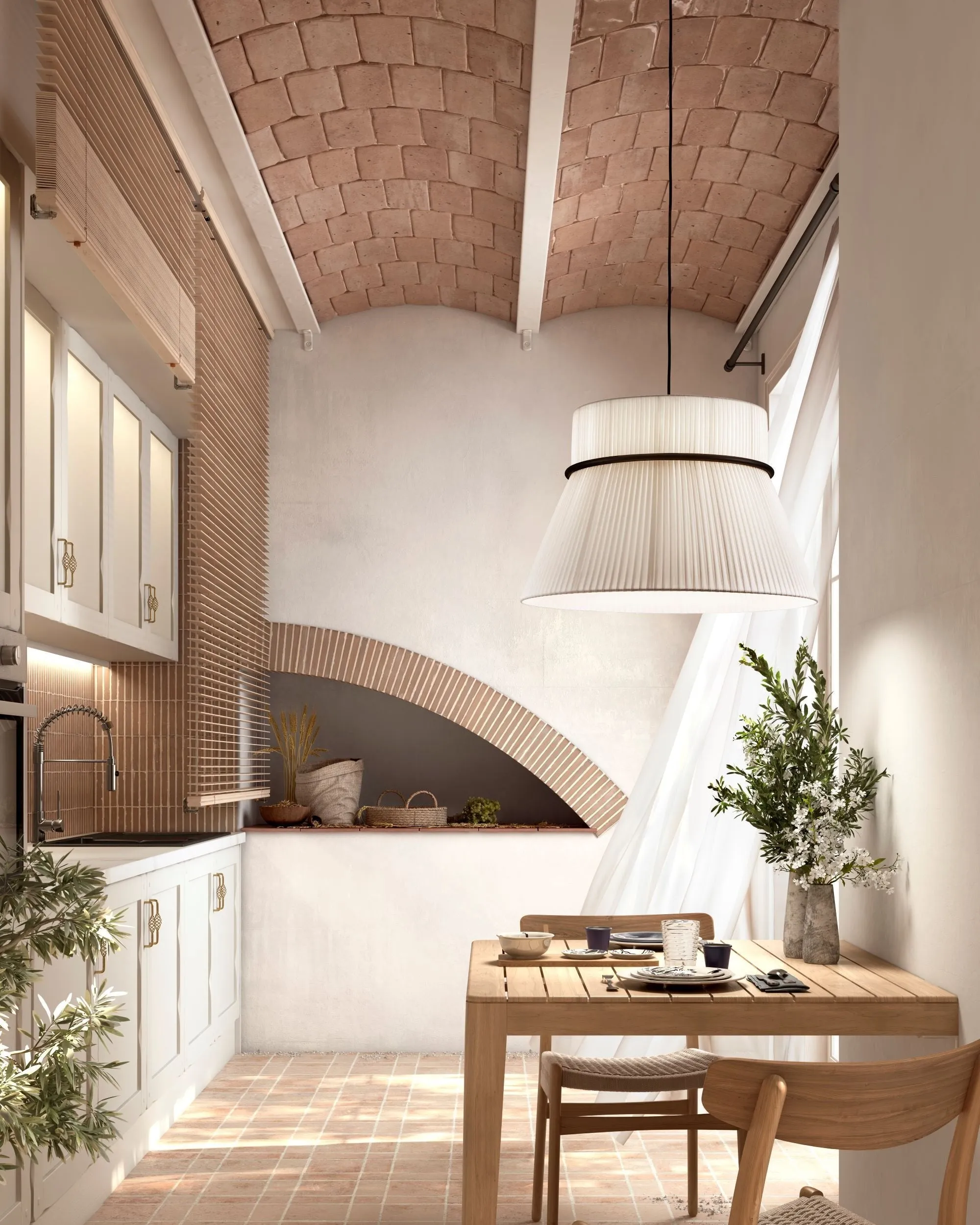 Minimalist Tapered Ribbon Pendant Light
