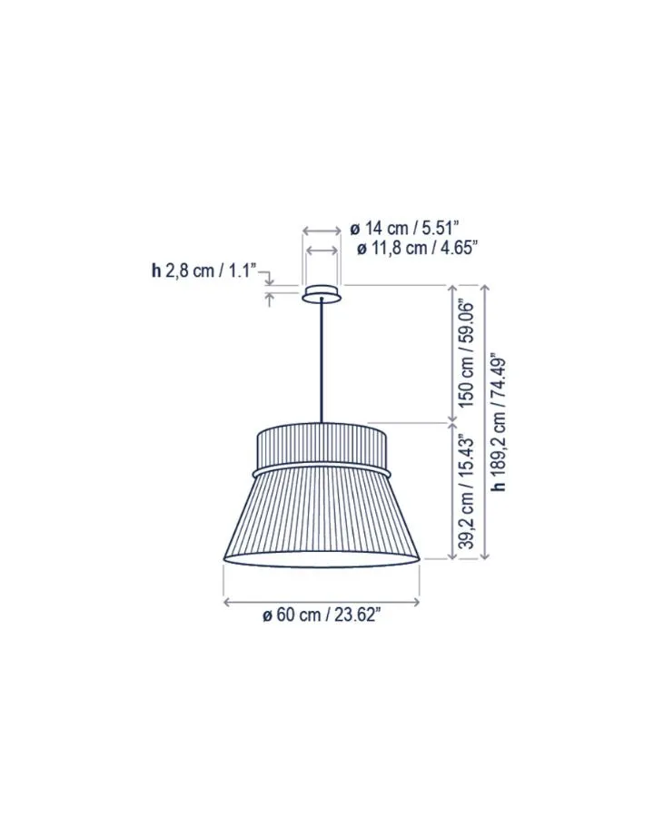 Minimalist Tapered Ribbon Pendant Light